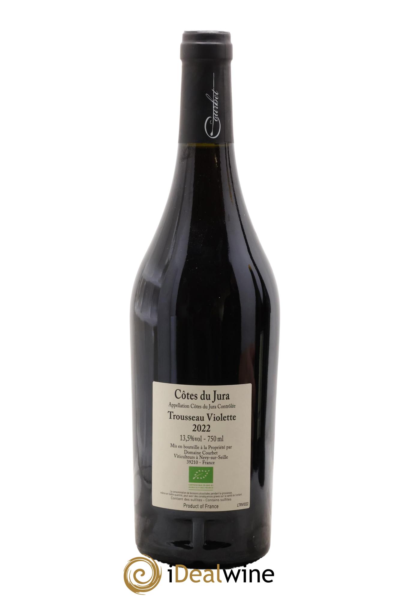 Côtes du Jura Trousseau Violette Domaine Courbet 2022 - Lotto di 1 bottiglia - 1