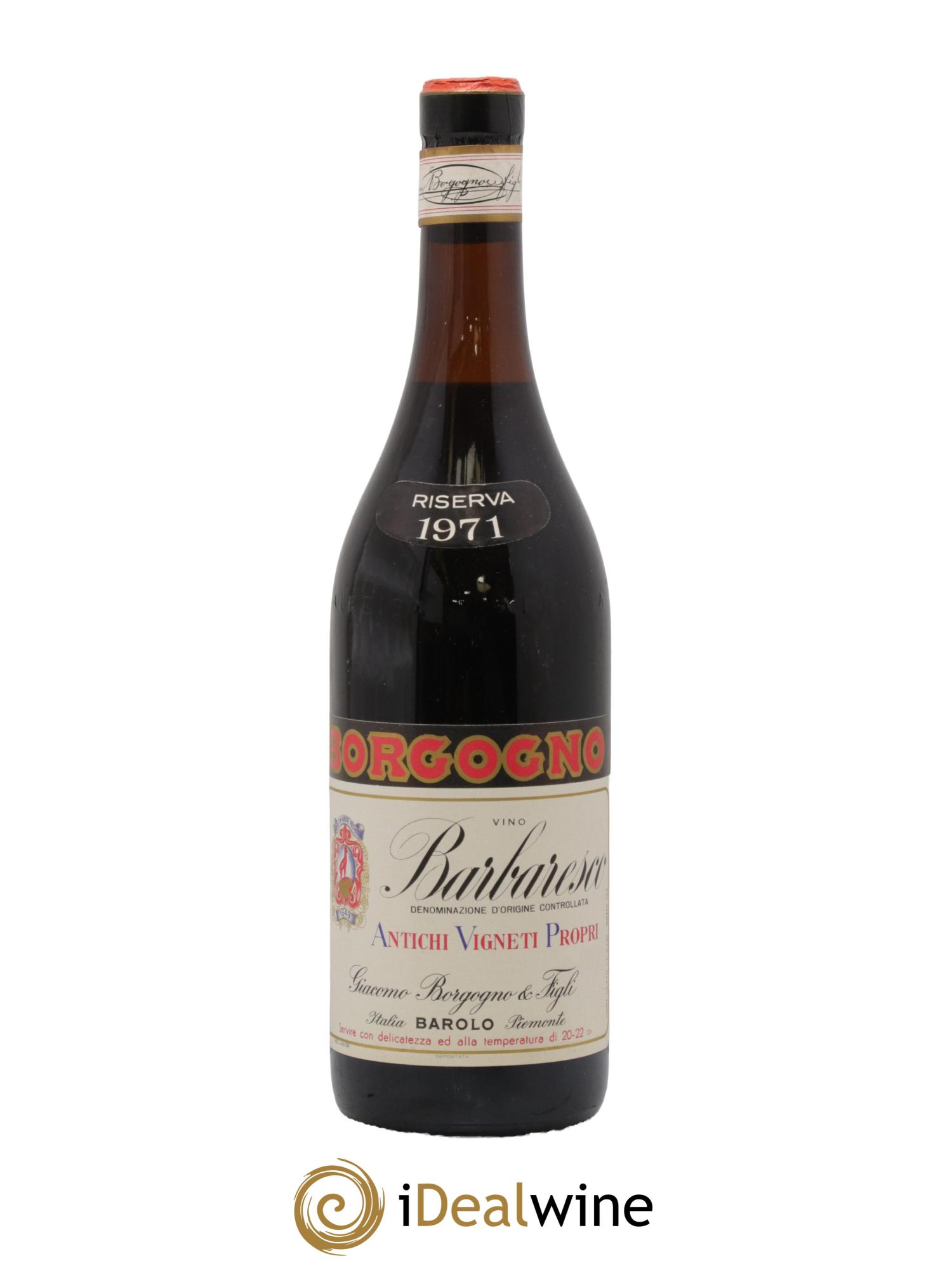 Barbaresco DOCG Riserva Giacomo Borgogno 1971 - Lot de 1 bouteille - 0