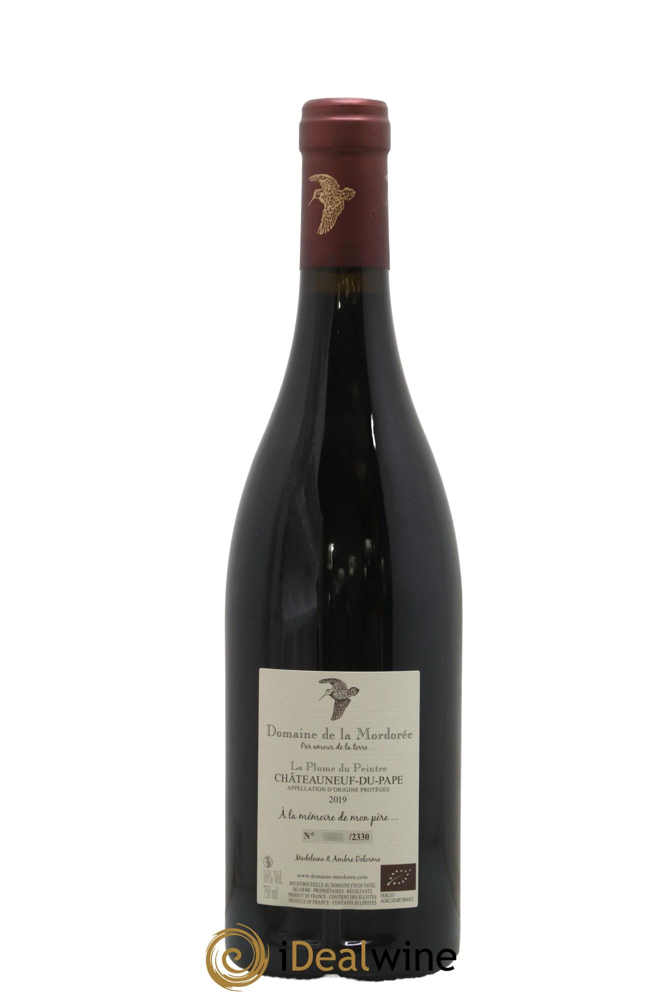 Châteauneuf-du-Pape La Plume du Peintre La Mordorée (Domaine de) 2019 - Lot of 1 bottle - 1