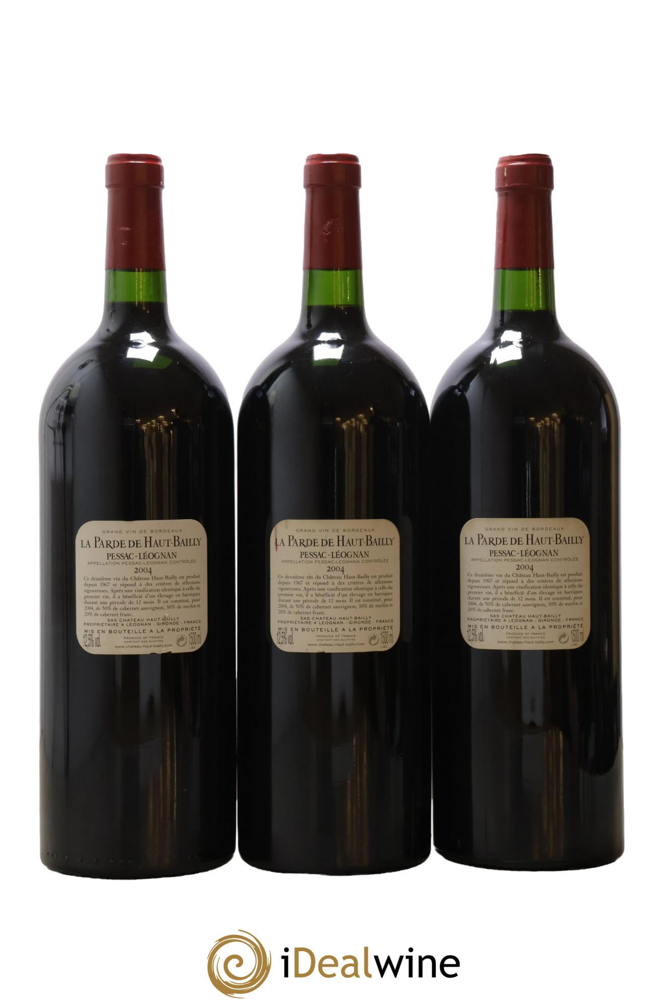Haut Bailly II (Anciennement La Parde de Haut-Bailly) Second Vin 2004 - Lot de 6 magnums - 5