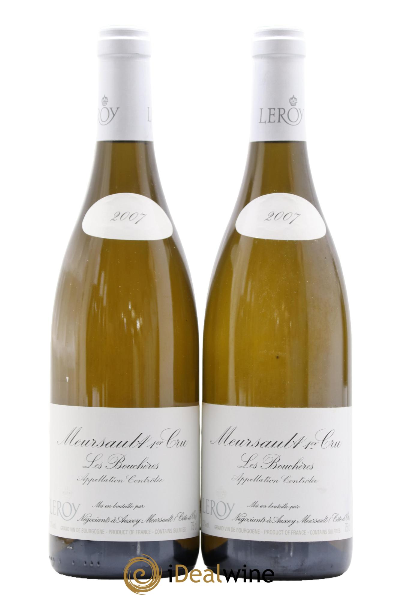 Meursault 1er Cru Les Bouchères Leroy SA 2007 - Lot de 2 bouteilles - 0