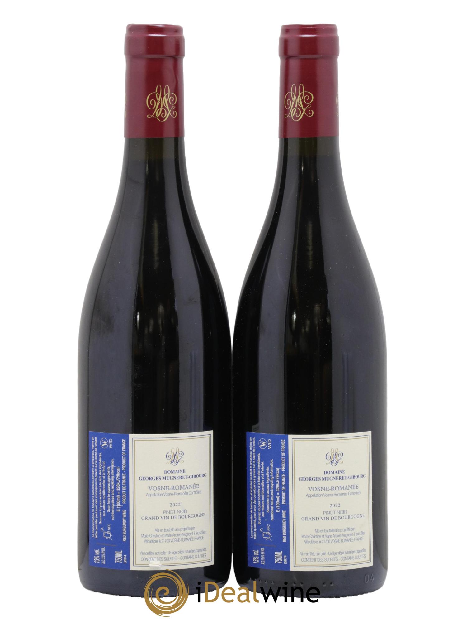Vosne-Romanée Mugneret-Gibourg (Domaine) 2022 - Lot de 2 bouteilles - 1