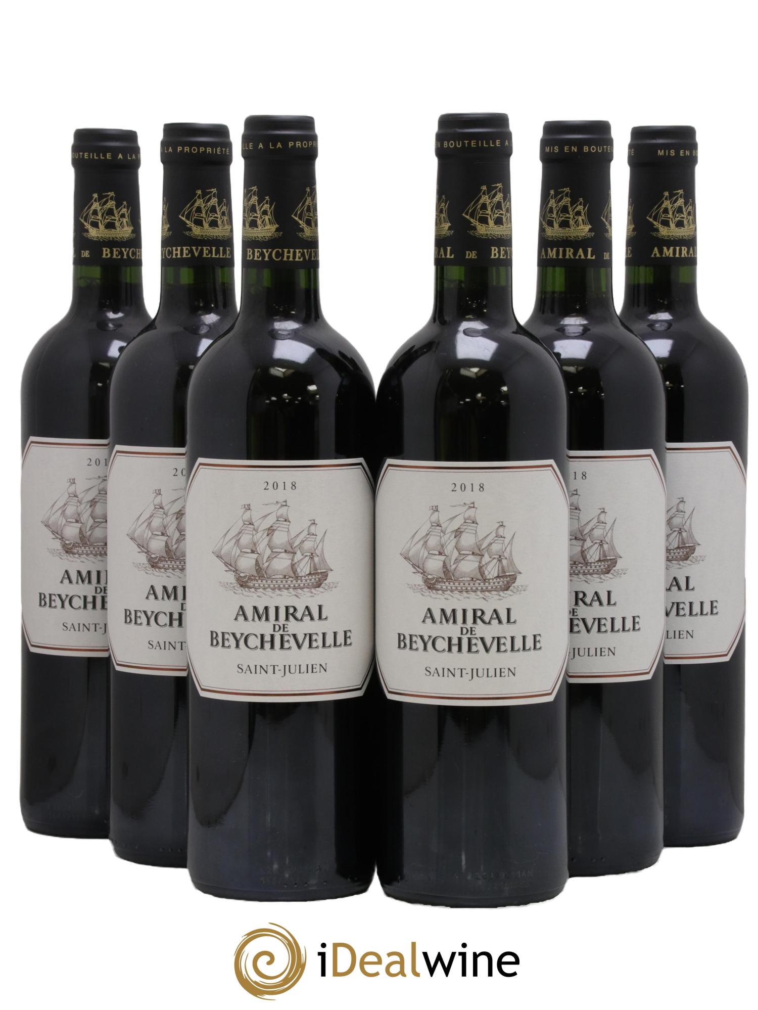 Amiral de Beychevelle Second Vin 2018 - Lot de 6 bouteilles - 0