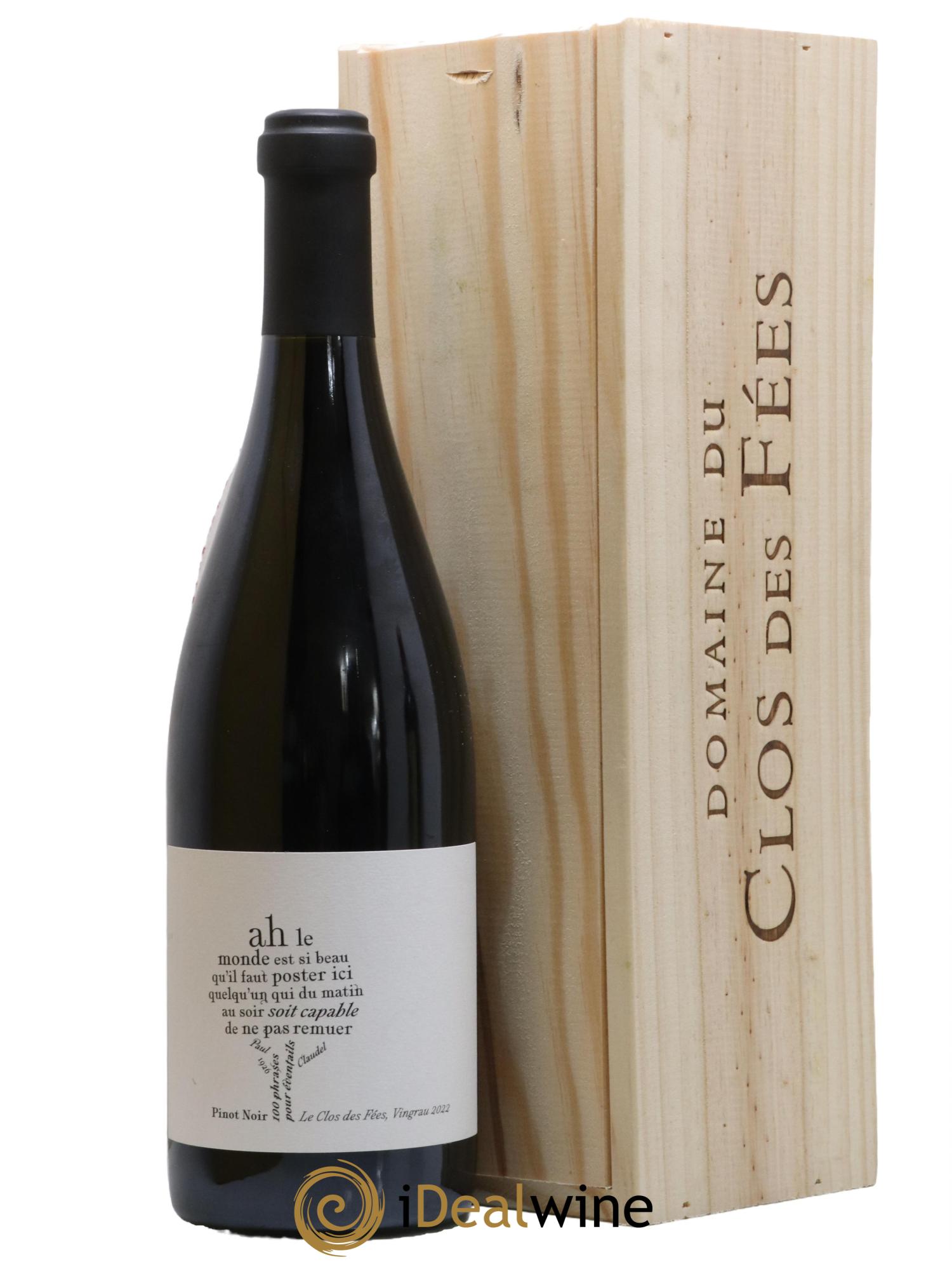 Côtes Catalanes Clos des Fées 100 Phrases pour éventails Hervé Bizeul 2022 - Lot de 1 bouteille - 2