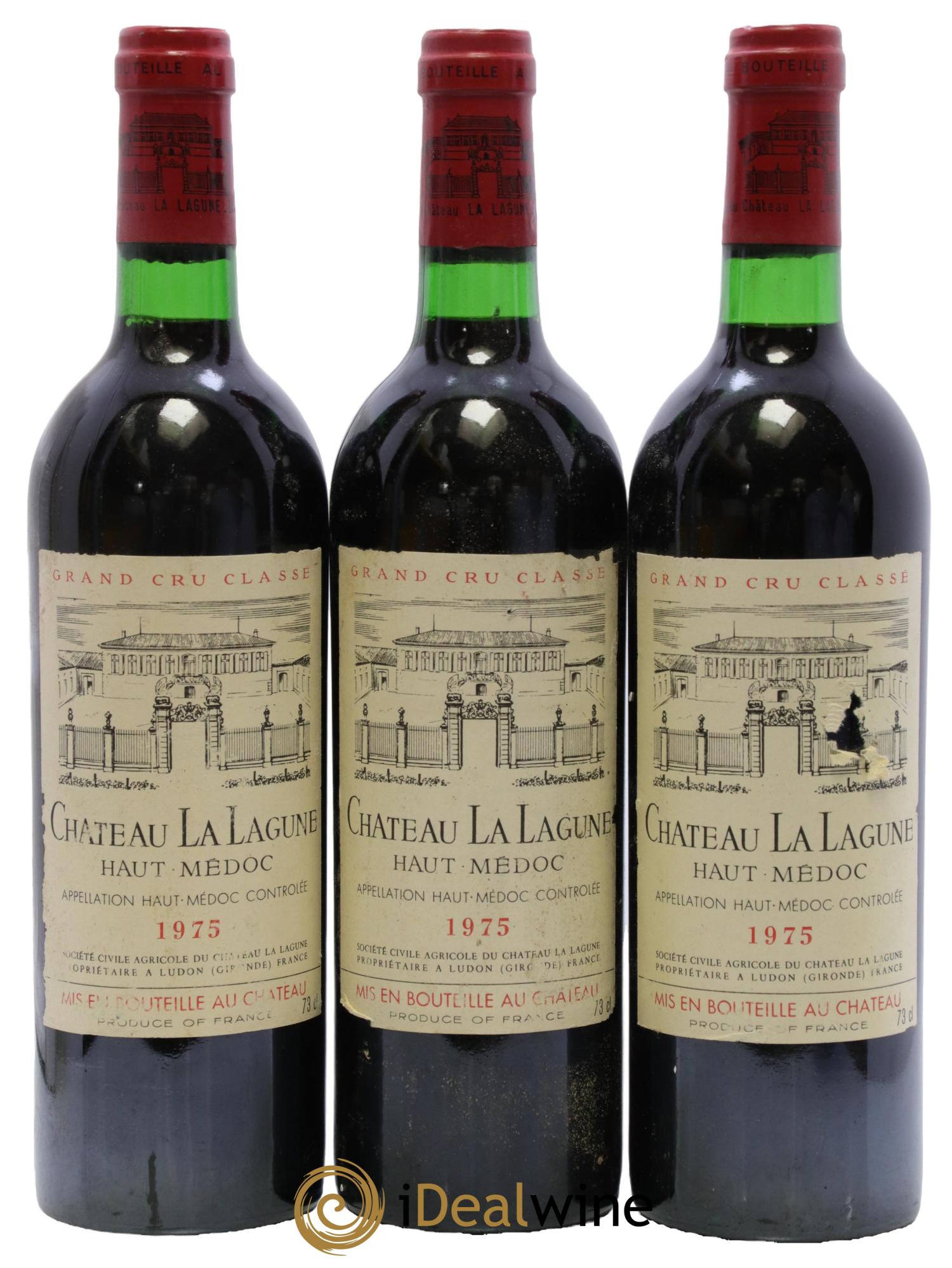 Château la Lagune 3ème Grand Cru Classé 1975 - Posten von 3 Flaschen - 0