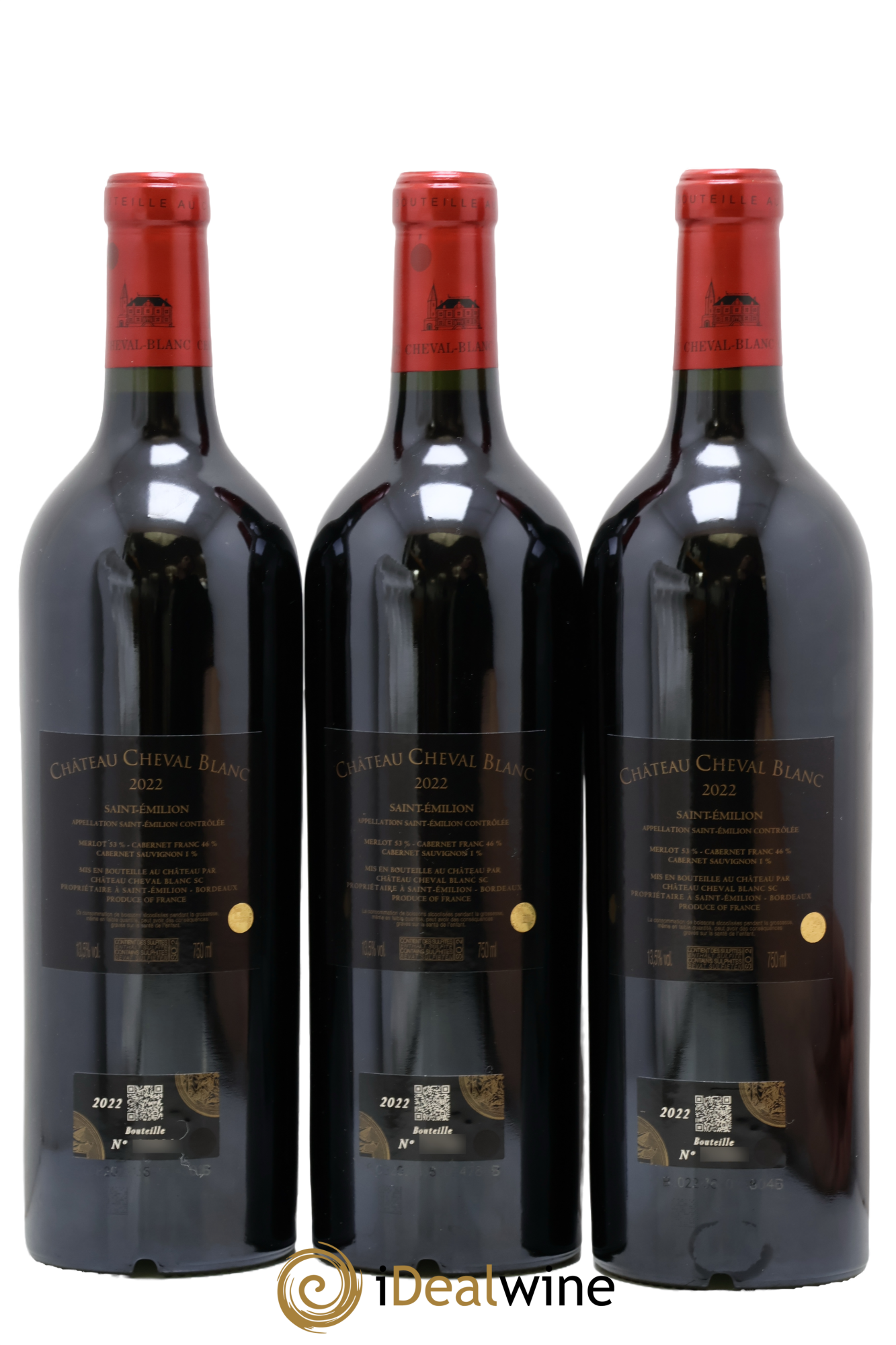 Château Cheval Blanc 1er Grand Cru Classé A 2022 - Lot de 3 bouteilles - 1