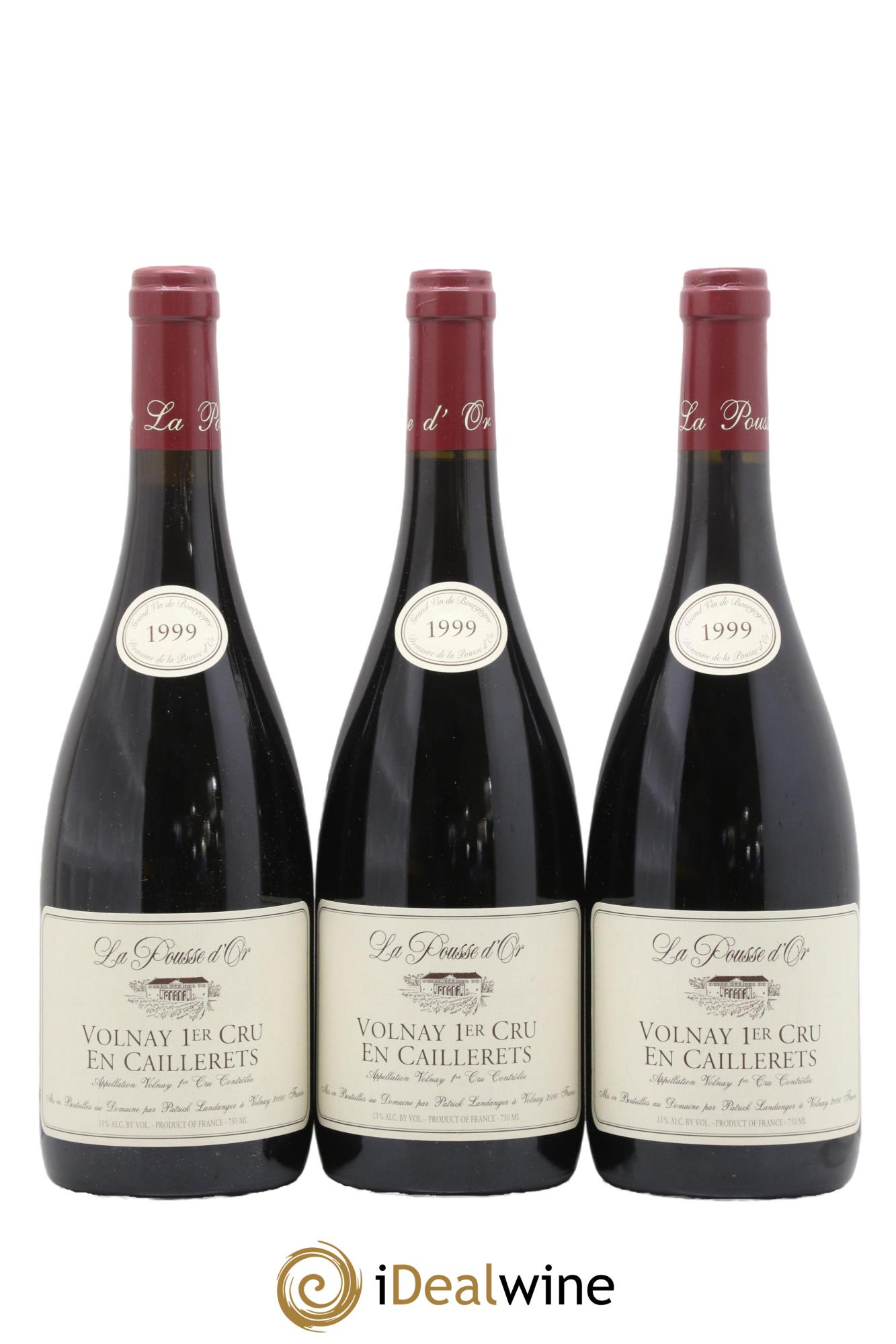 Volnay 1er Cru Les Caillerets La Pousse d'Or (Domaine de) 1999 - Lot of 3 bottles - 0