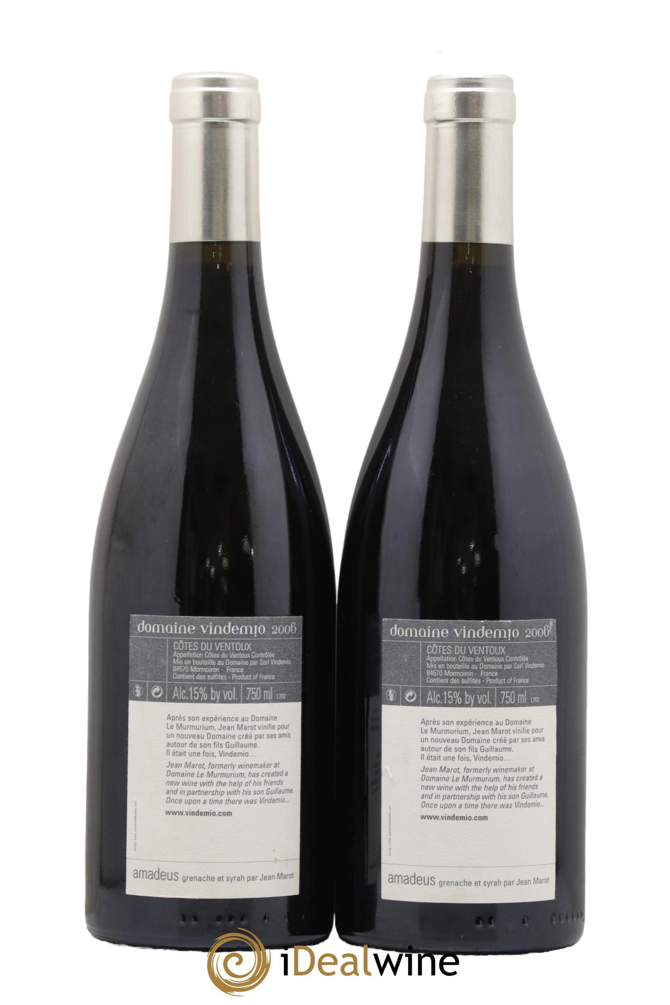 Ventoux Domaine Vindemio 2006 - Lot de 2 bouteilles - 1