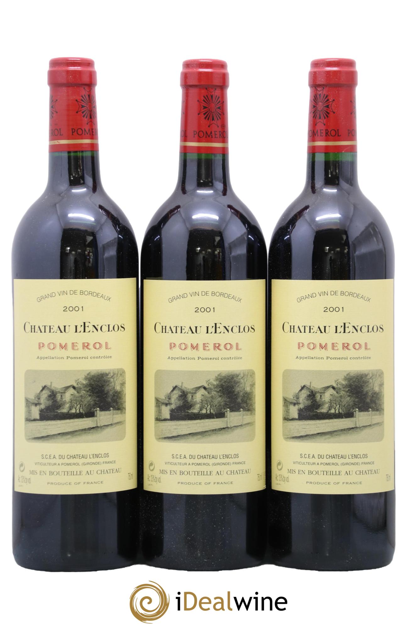 Château l' Enclos 2001 - Posten von 3 Flaschen - 0