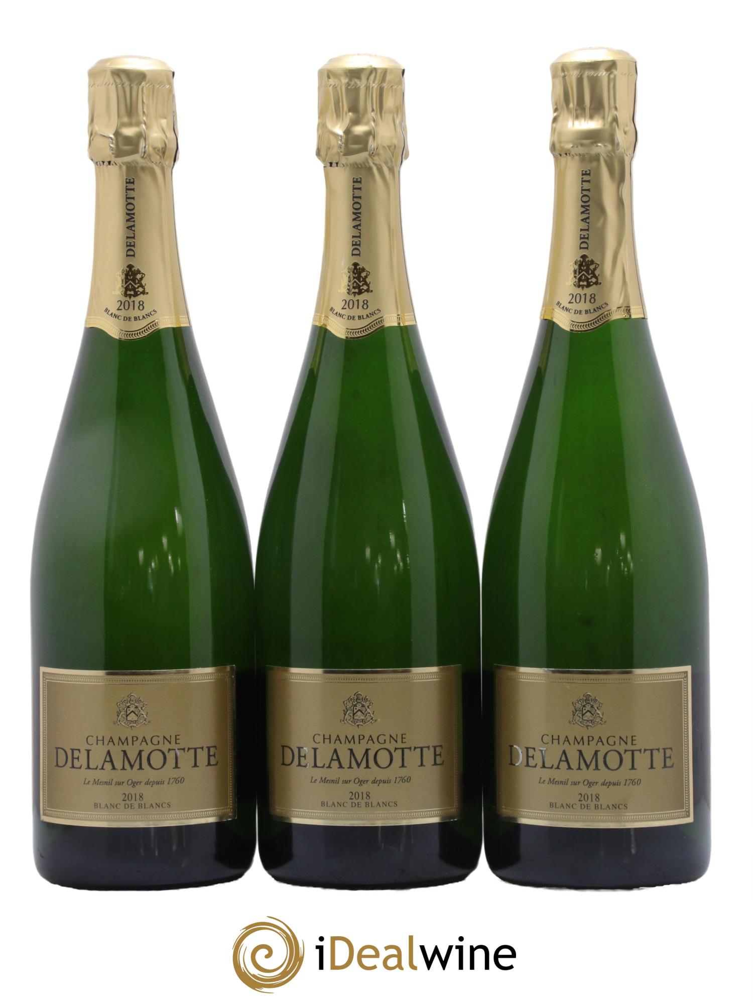 Millésimé Blanc de Blancs Brut Delamotte 2018 - Lotto di 3 bottiglie - 0