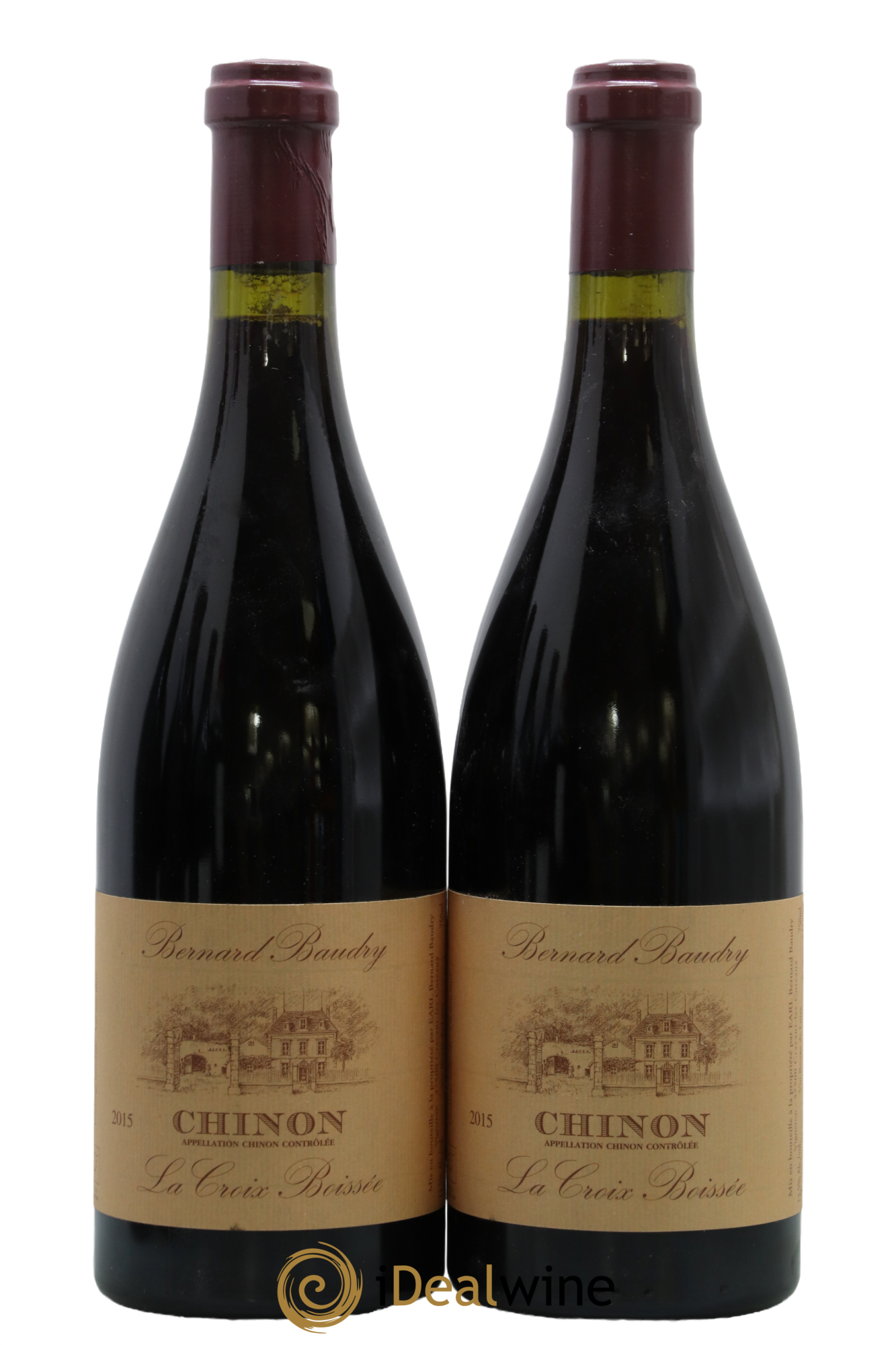 Chinon La Croix Boissée Bernard Baudry 2015 - Lot de 2 bouteilles - 0