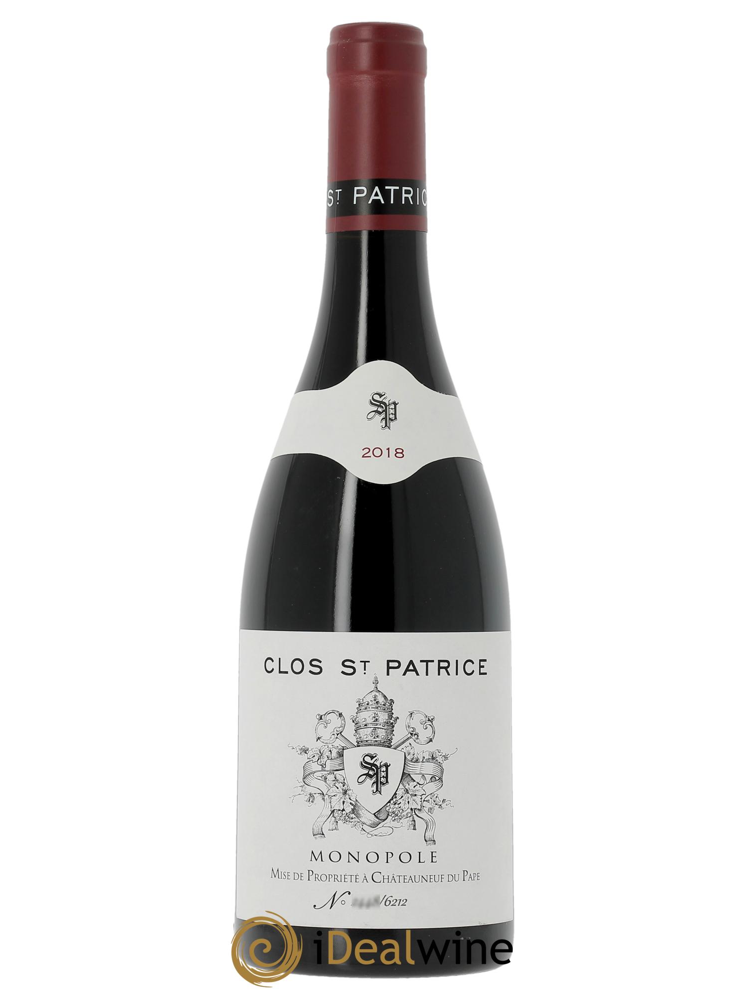 Châteauneuf-du-Pape Clos Saint-Patrice  2018 - Lot de 1 bouteille - 0