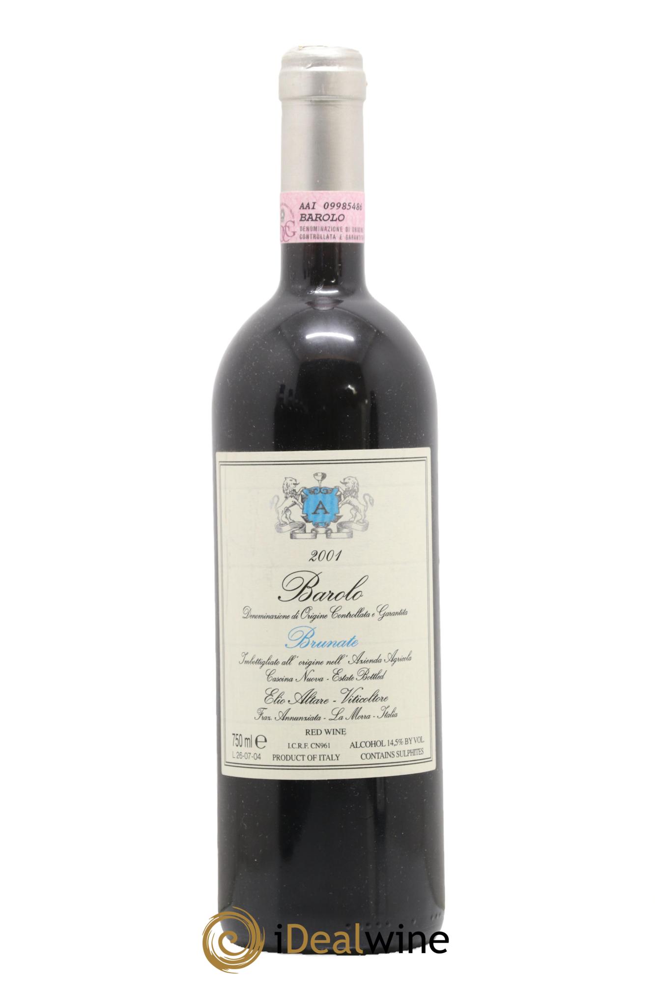 Barolo DOCG Brunate Elio Altare 2001 - Lot de 1 bouteille - 0