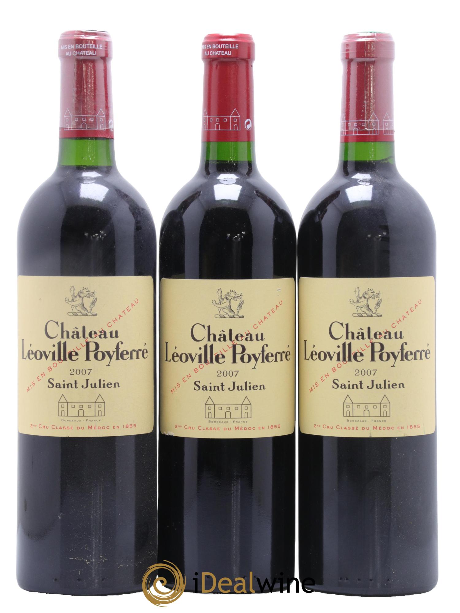 Château Léoville Poyferré 2ème Grand Cru Classé 2007 - Lot de 3 bouteilles - 0