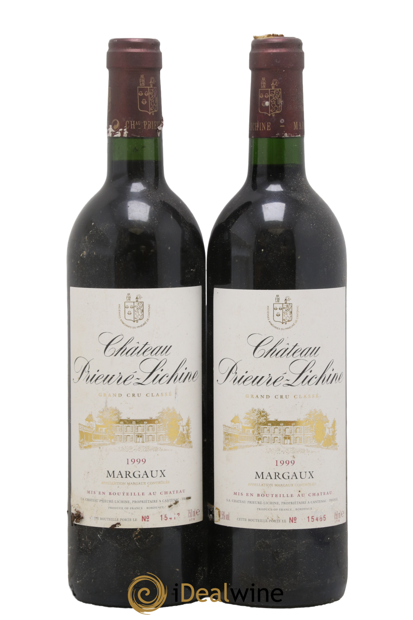 Château Prieuré Lichine 4ème Grand Cru Classé 1999 - Lot of 2 bottles - 0