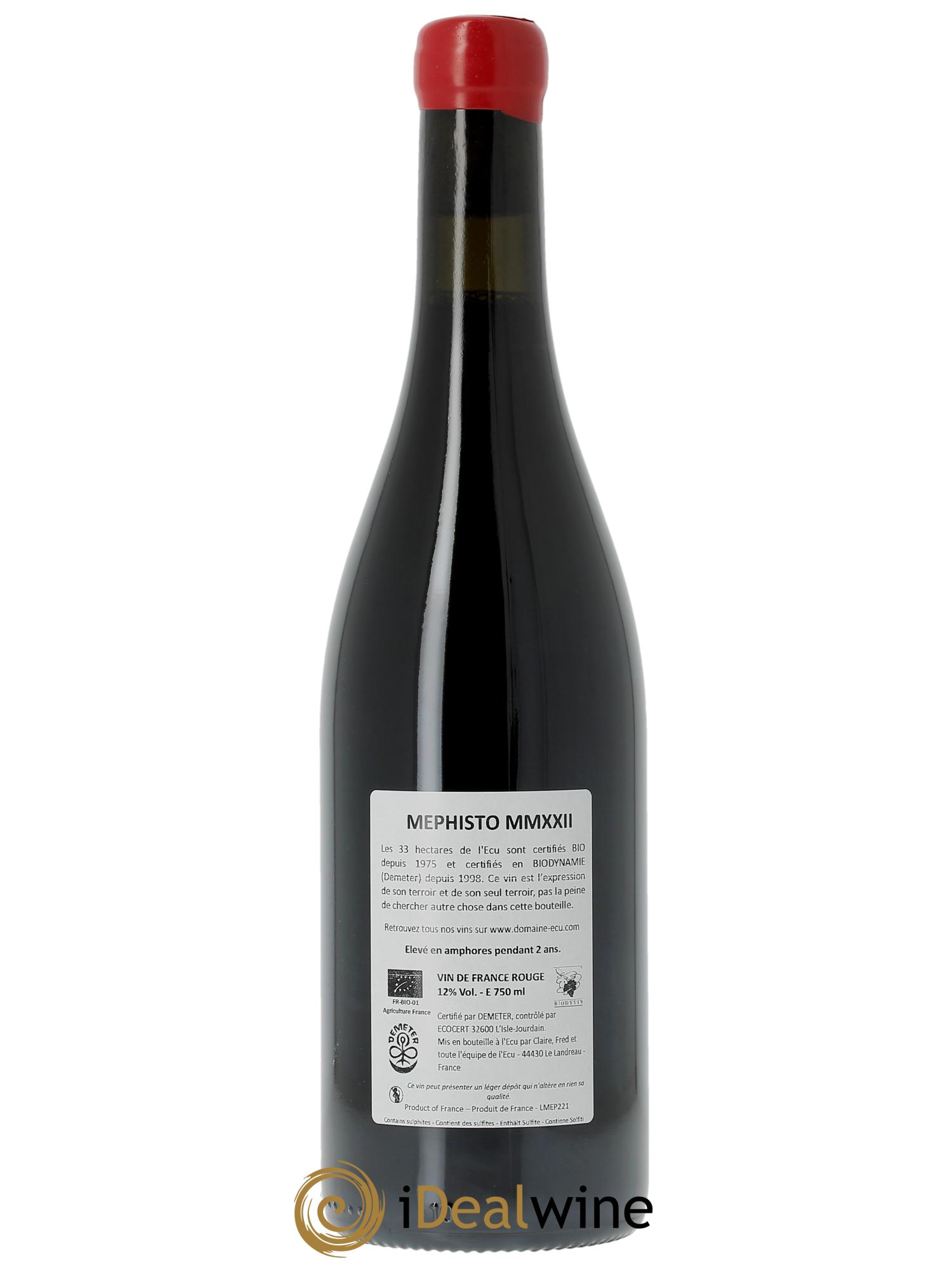 Vin de France Méphisto Domaine de L'Ecu  2022 - Lot de 1 bouteille - 1
