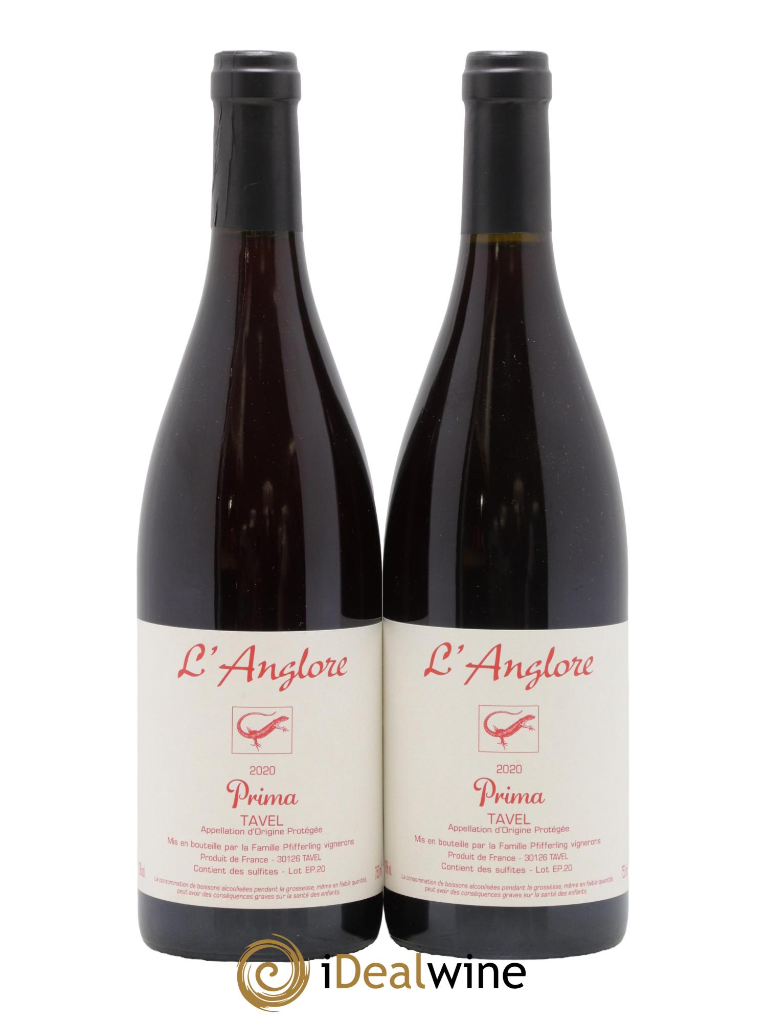 Tavel Prima L'Anglore 2020 - Posten von 2 Flaschen - 0