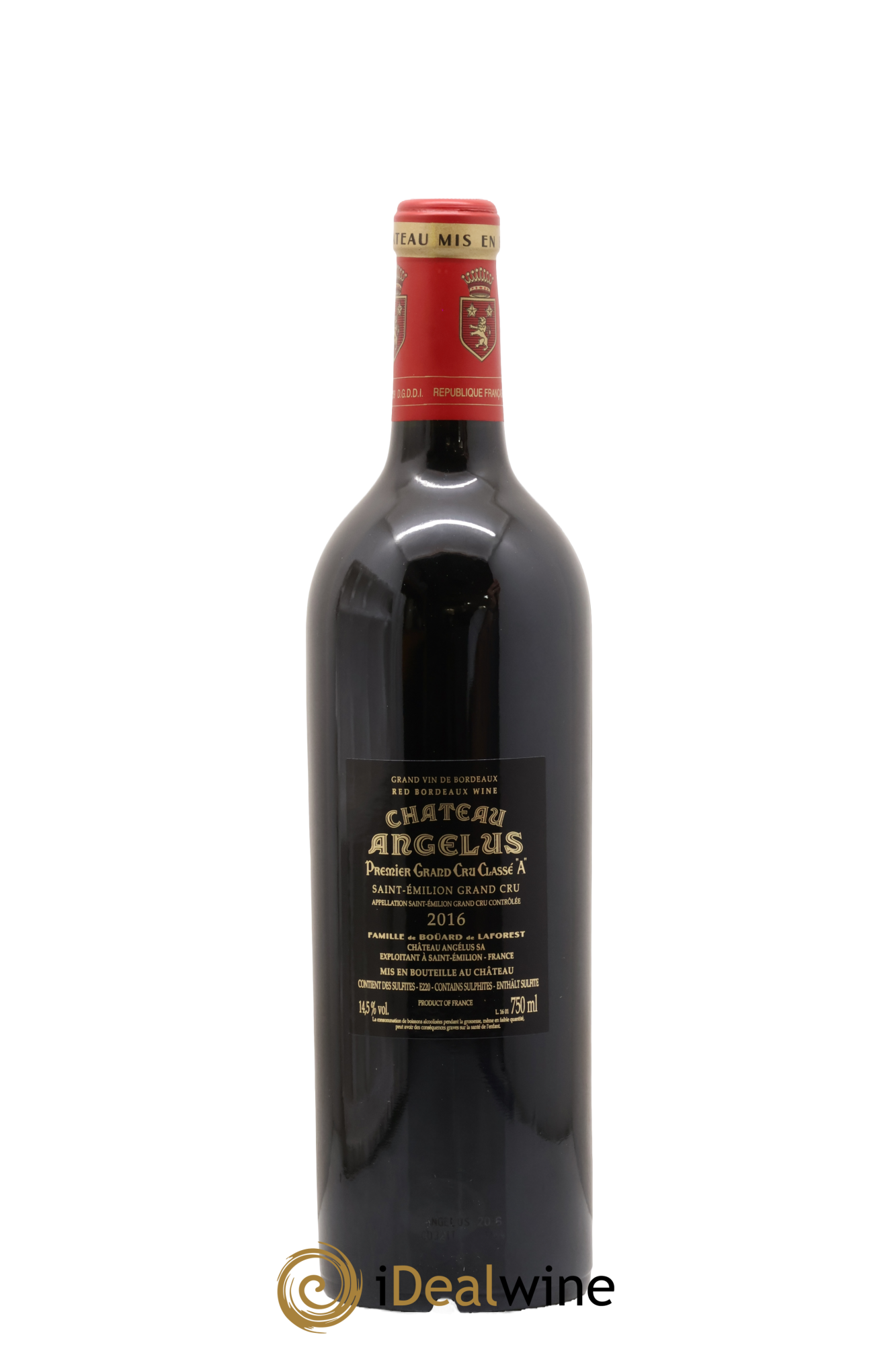 Château Angélus 1er Grand Cru Classé A 2016 - Lot of 1 bottle - 2