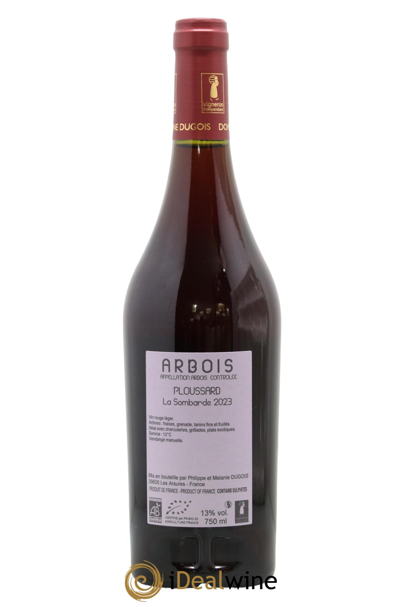 Arbois Ploussard La Sombarde Domaine Dugois 2023 - Posten von 1 Flasche - 1