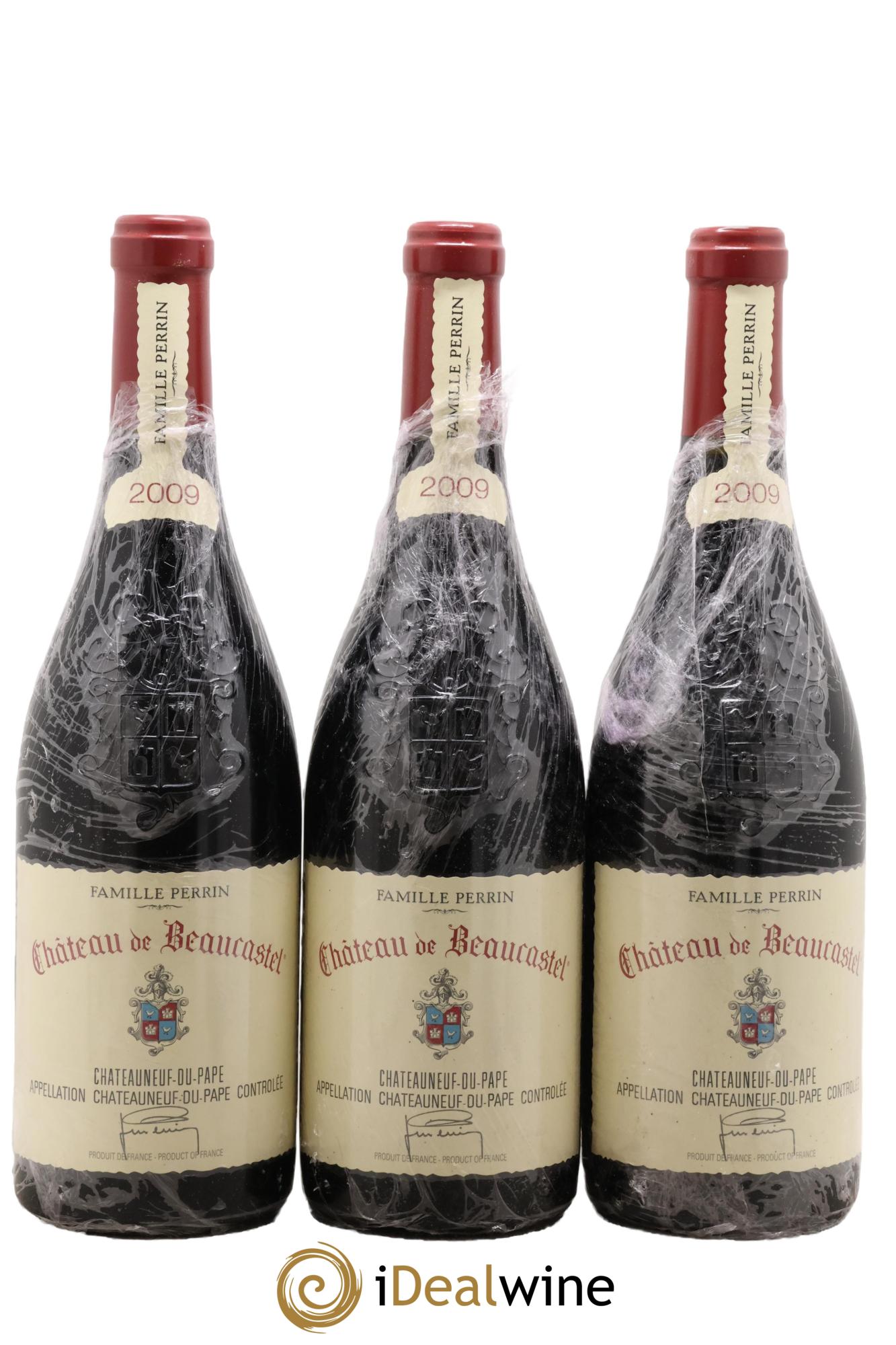 Châteauneuf-du-Pape Château de Beaucastel Famille Perrin 2009 - Lot de 3 bouteilles - 0