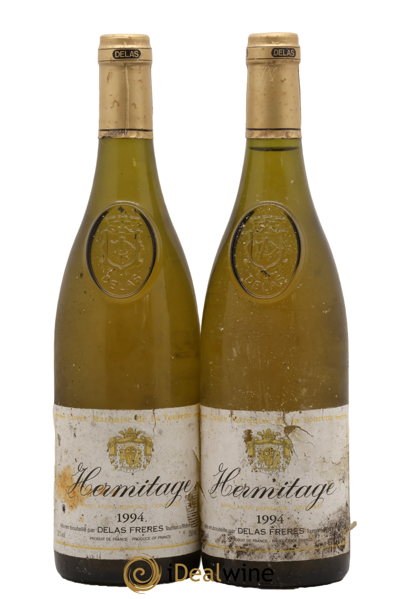 Hermitage Marquise de la Tourette Delas Frères 1994 - Lot of 2 bottles - 0