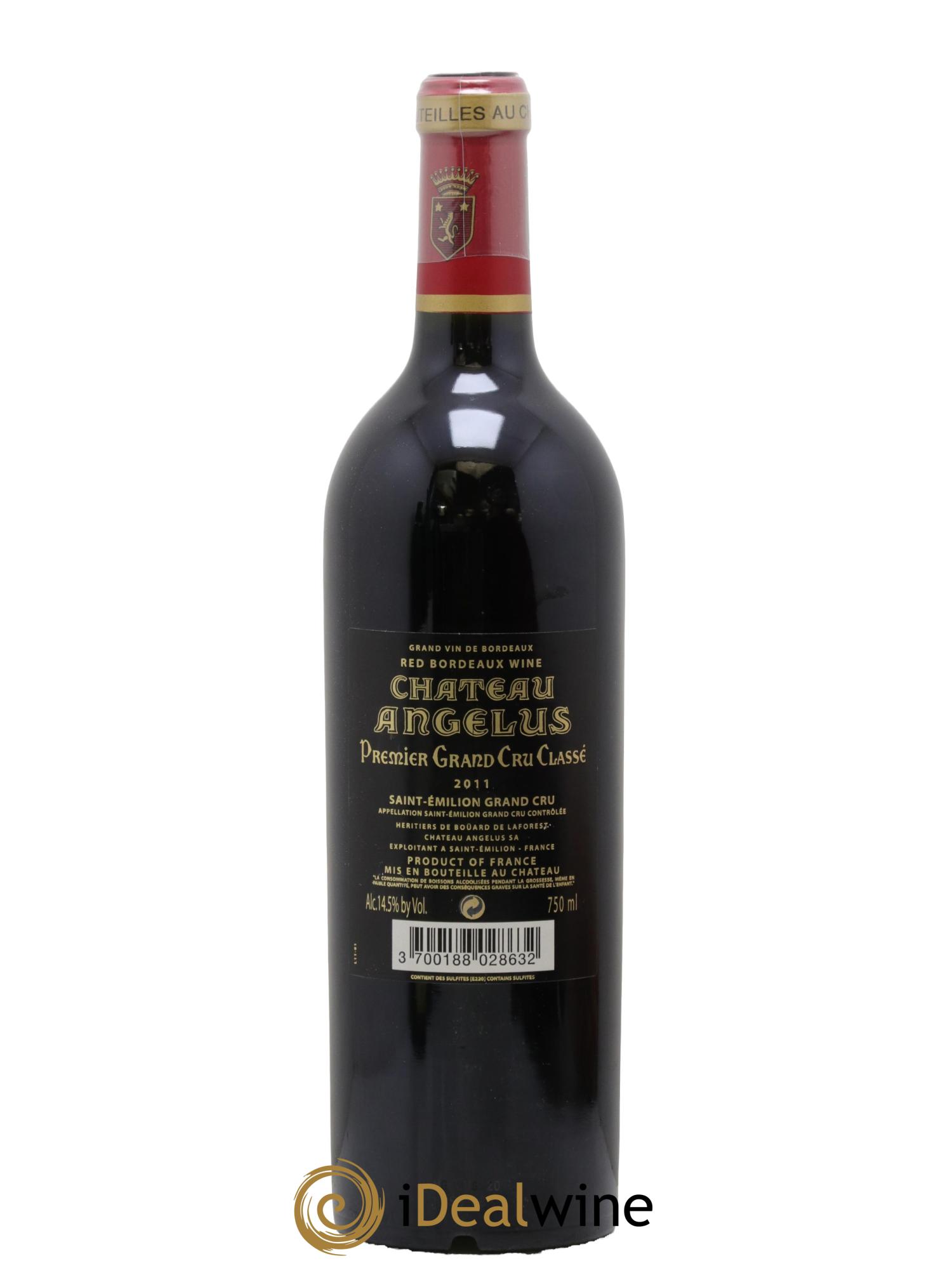 Château Angélus 1er Grand Cru Classé A  2011 - Lot of 1 bottle - 1