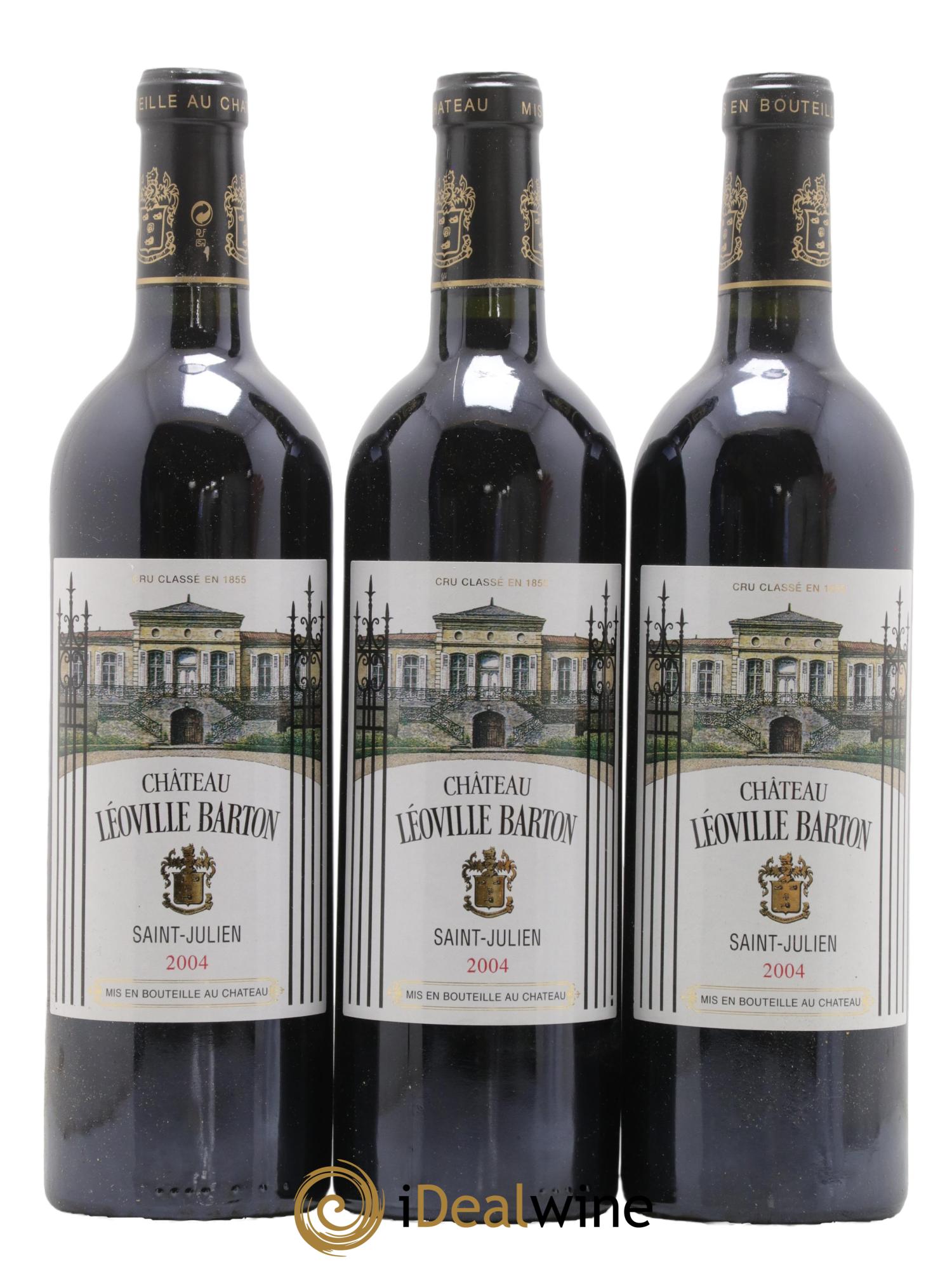 Château Léoville Barton 2ème Grand Cru Classé 2004 - Lot de 3 bouteilles - 0