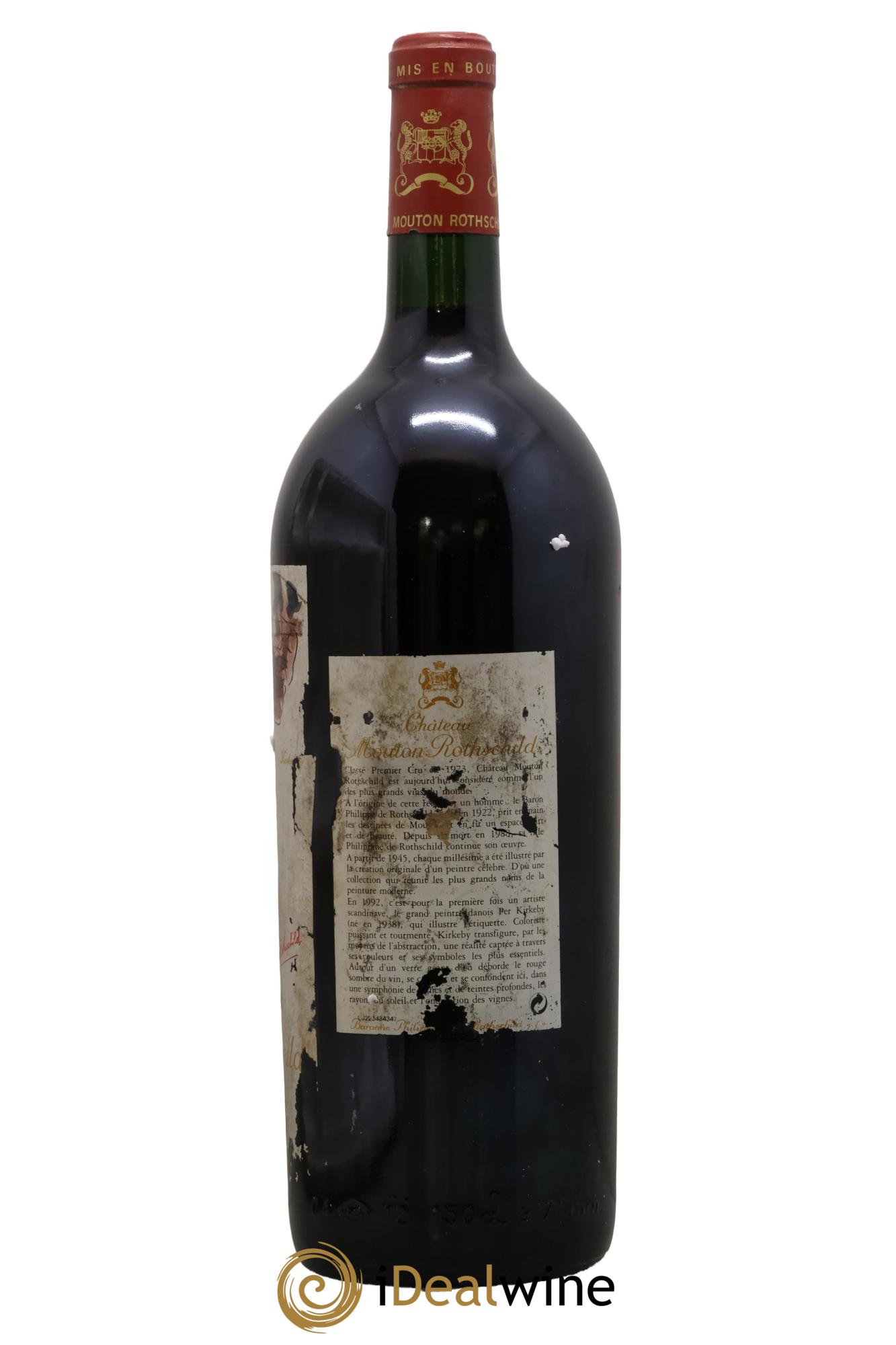Château Mouton Rothschild 1er Grand Cru Classé 1992 - Lot de 1 magnum - 1
