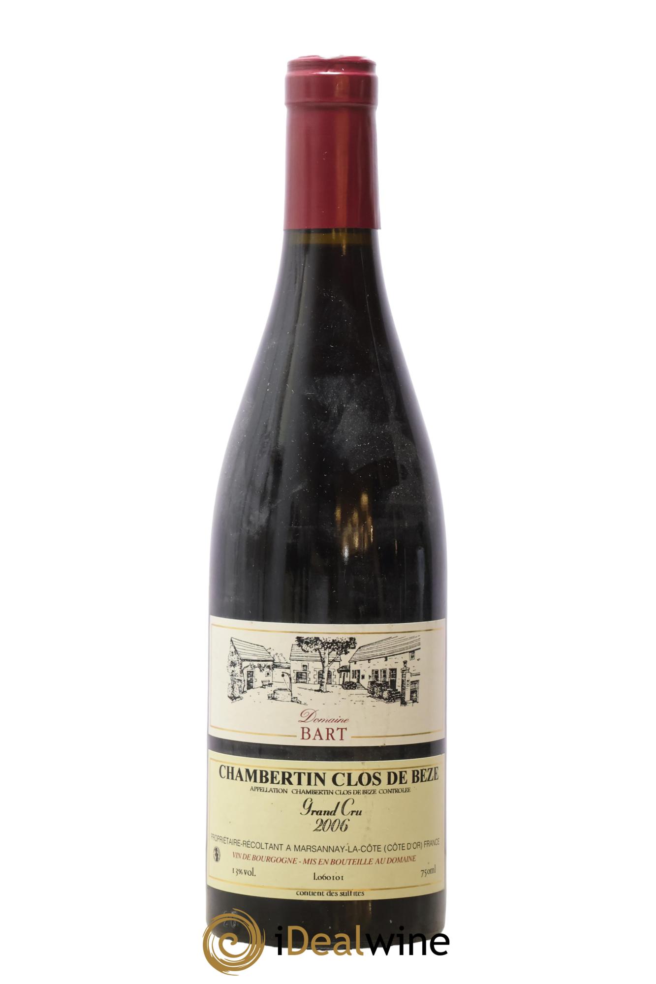 Chambertin Clos de Bèze Grand Cru Bart (Domaine) 2006 - Lot de 1 bouteille - 0