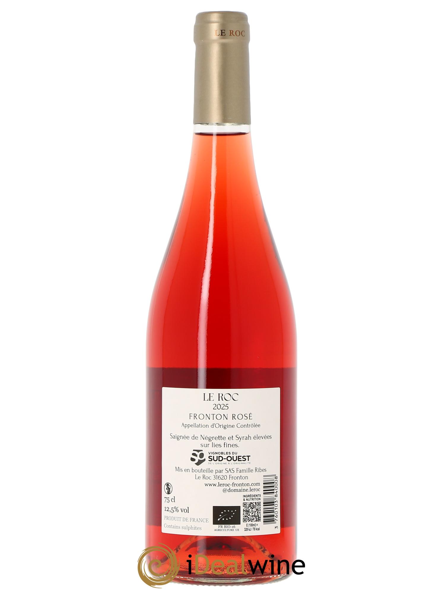 Fronton Le Roc Ninette Jean-Luc Ribes  2025 - Lot de 1 bouteille - 1