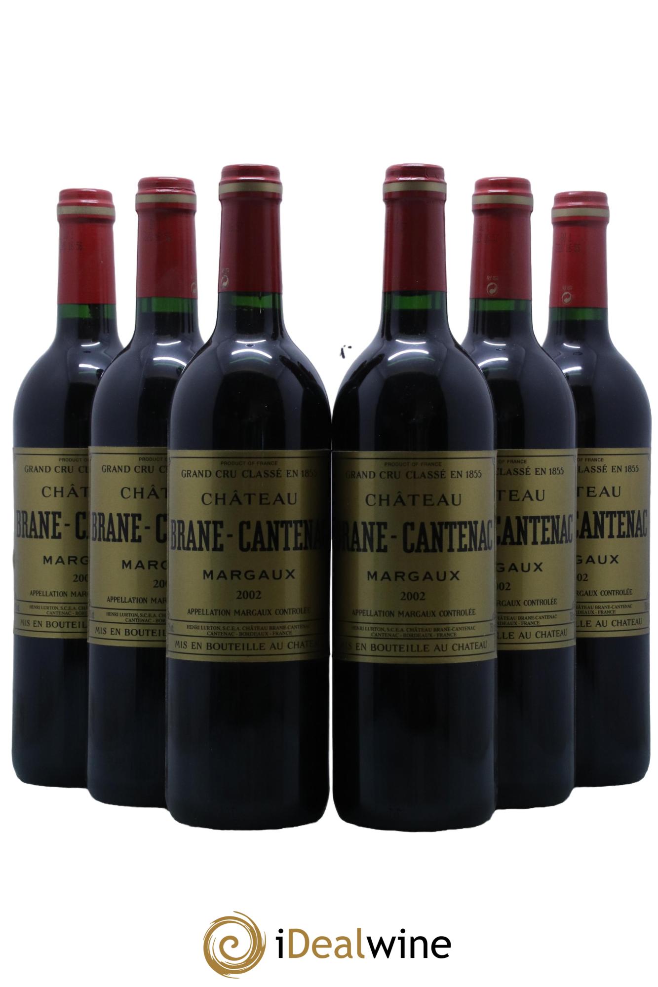 Château Brane Cantenac 2ème Grand Cru Classé 2002 - Lot de 6 bouteilles - 0