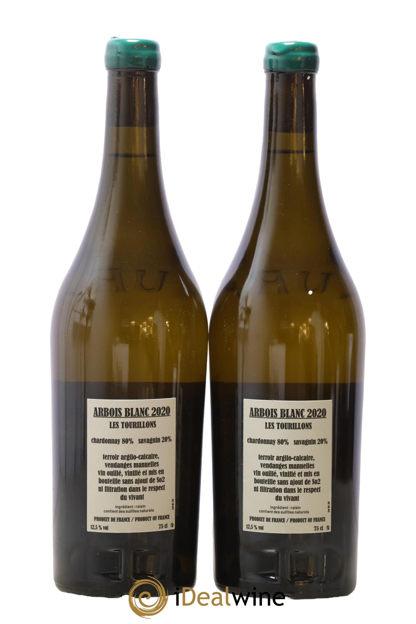 Arbois Chardonnay Savagnin Les Tourillons Adeline Houillon & Renaud Bruyère 2020 - Lot de 2 bouteilles - 1