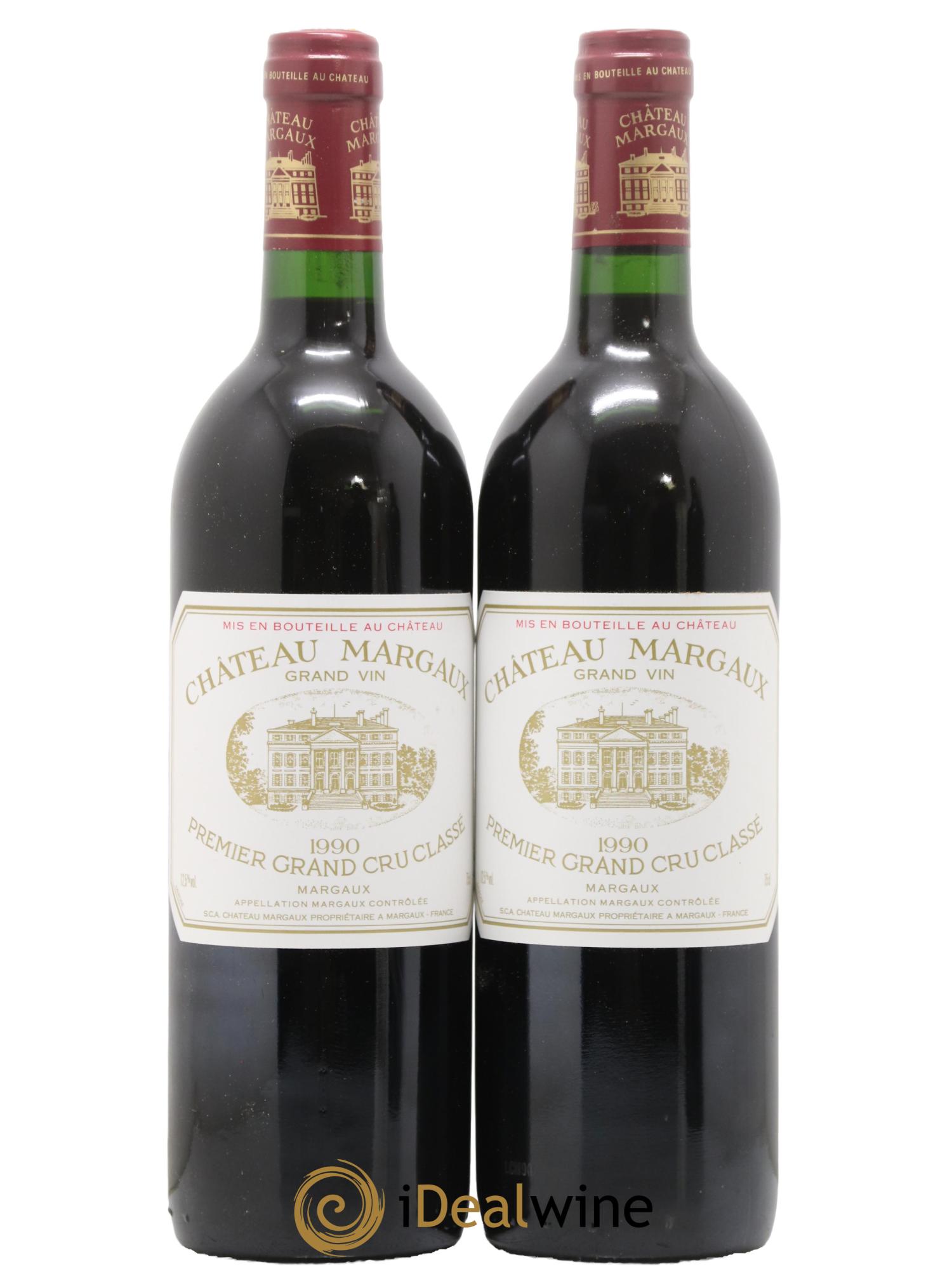 Château Margaux 1er Grand Cru Classé 1990 - Lot de 2 bouteilles - 0