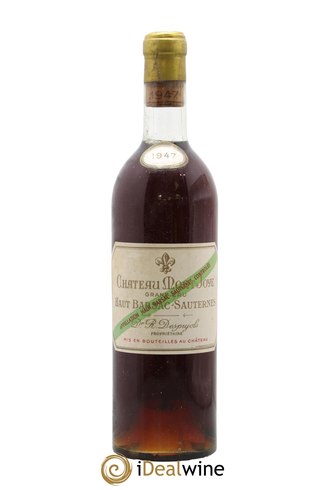 Barsac Château Mont Joye 1947 - Lot de 1 bouteille - 0