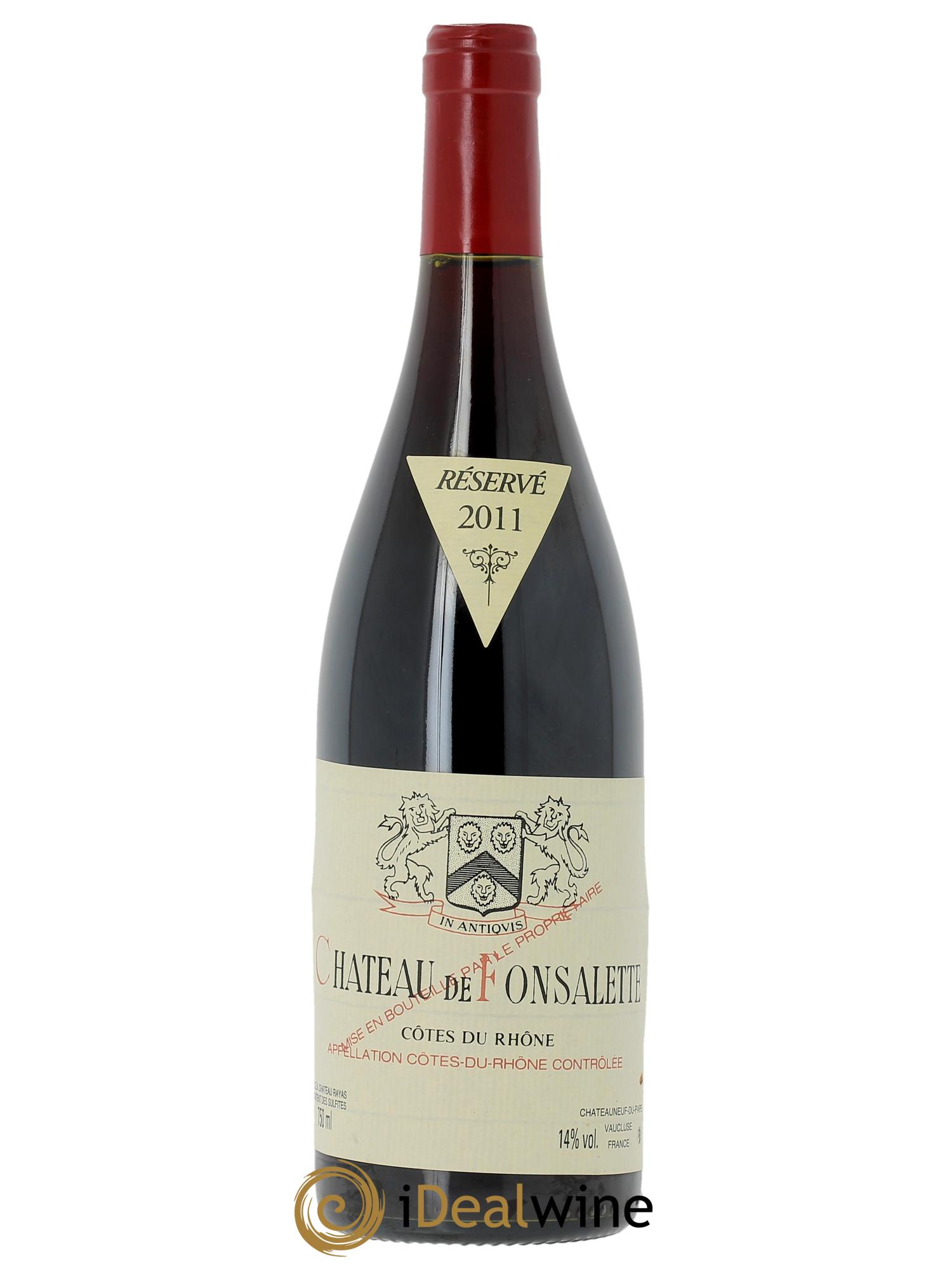 Côtes-du-Rhône Cuvée Syrah Château de Fonsalette 2011 - Posten von 1 Flasche - 0