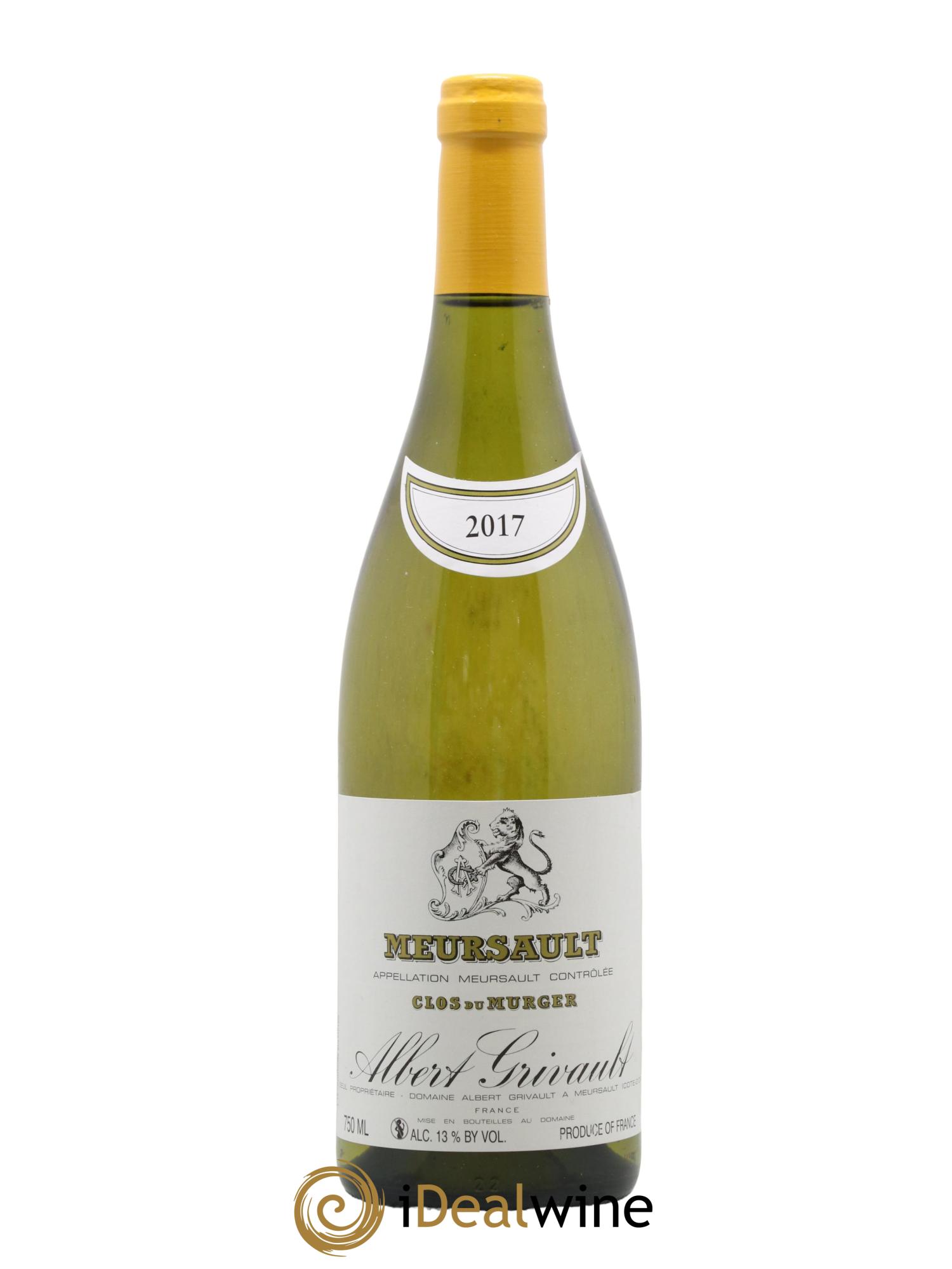 Meursault Clos du Murger Albert Grivault 2017 - Lot de 1 bouteille - 0