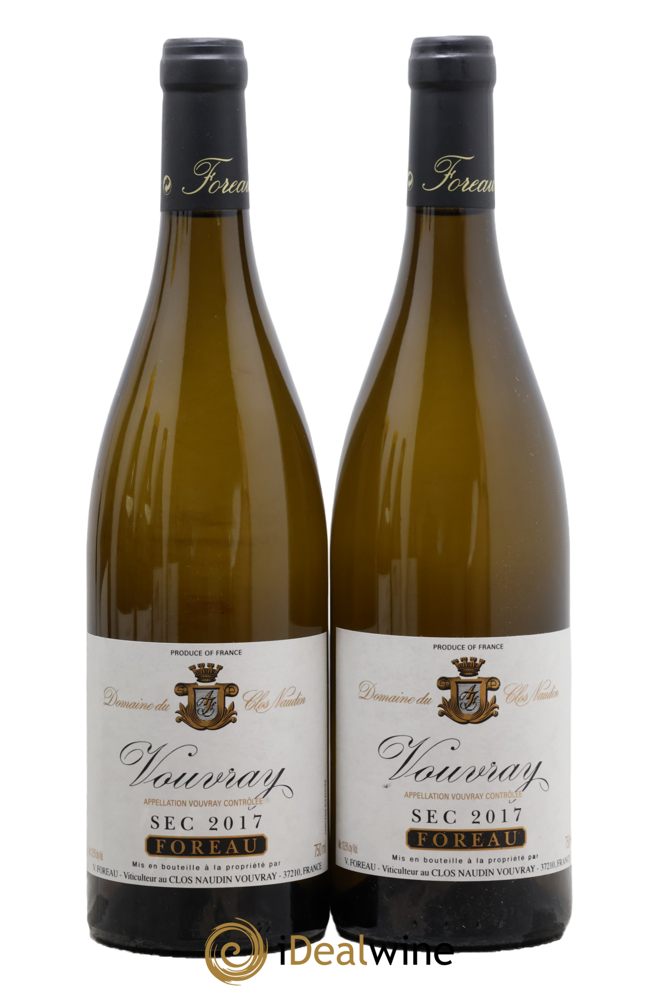 Vouvray Sec Clos Naudin - Vincent Foreau 2017 - Lot de 2 bouteilles - 0