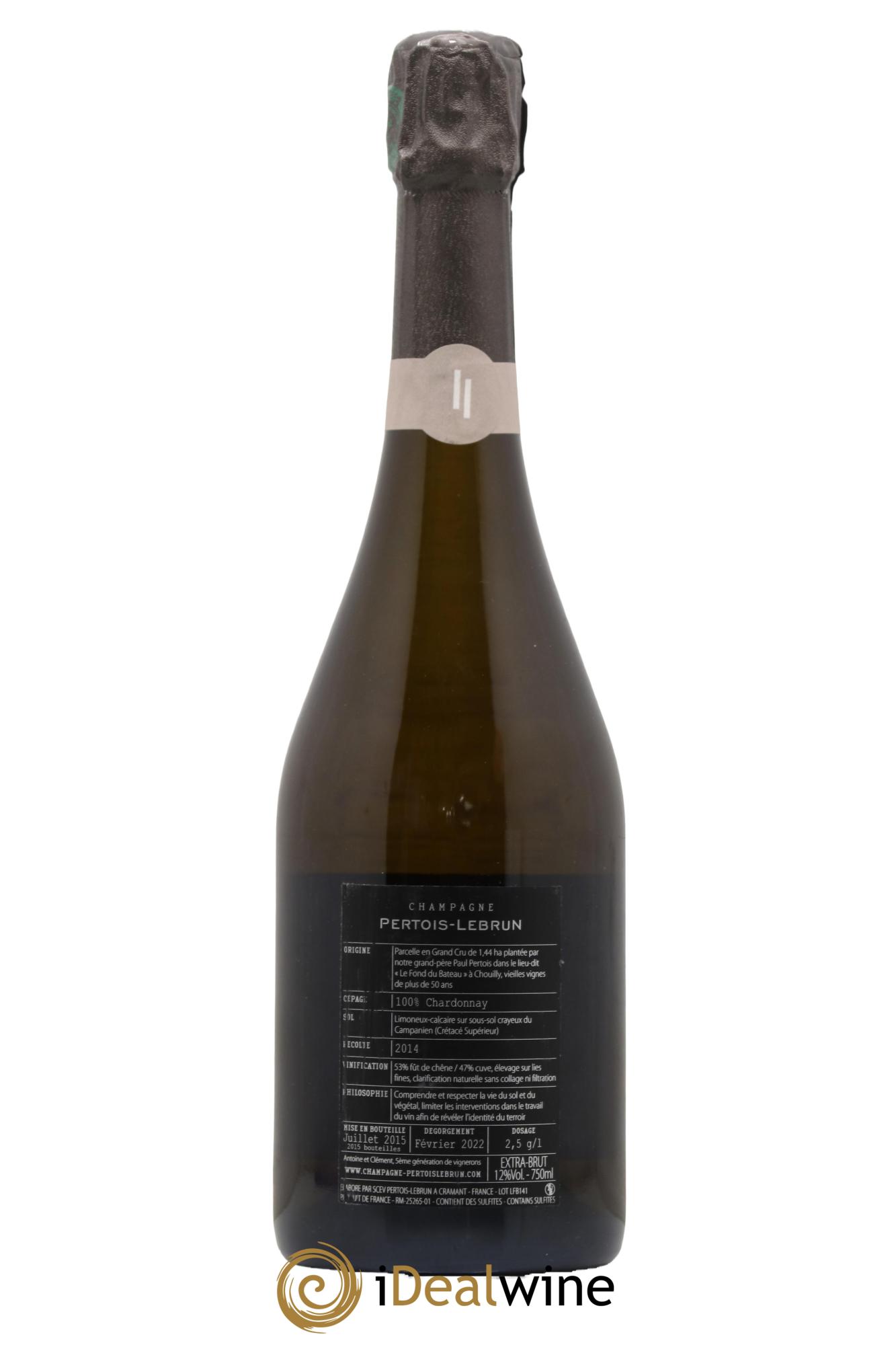Champagne Chouilly Le Fond Du Bateau Grand Cru Pertois Lebrun 2014 - Lotto di 1 bottiglia - 1
