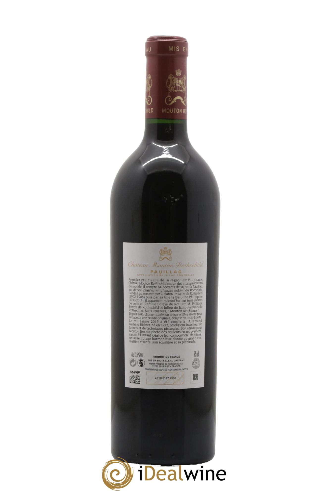 Château Mouton Rothschild 1er Grand Cru Classé 2015 - Lot of 1 bottle - 2