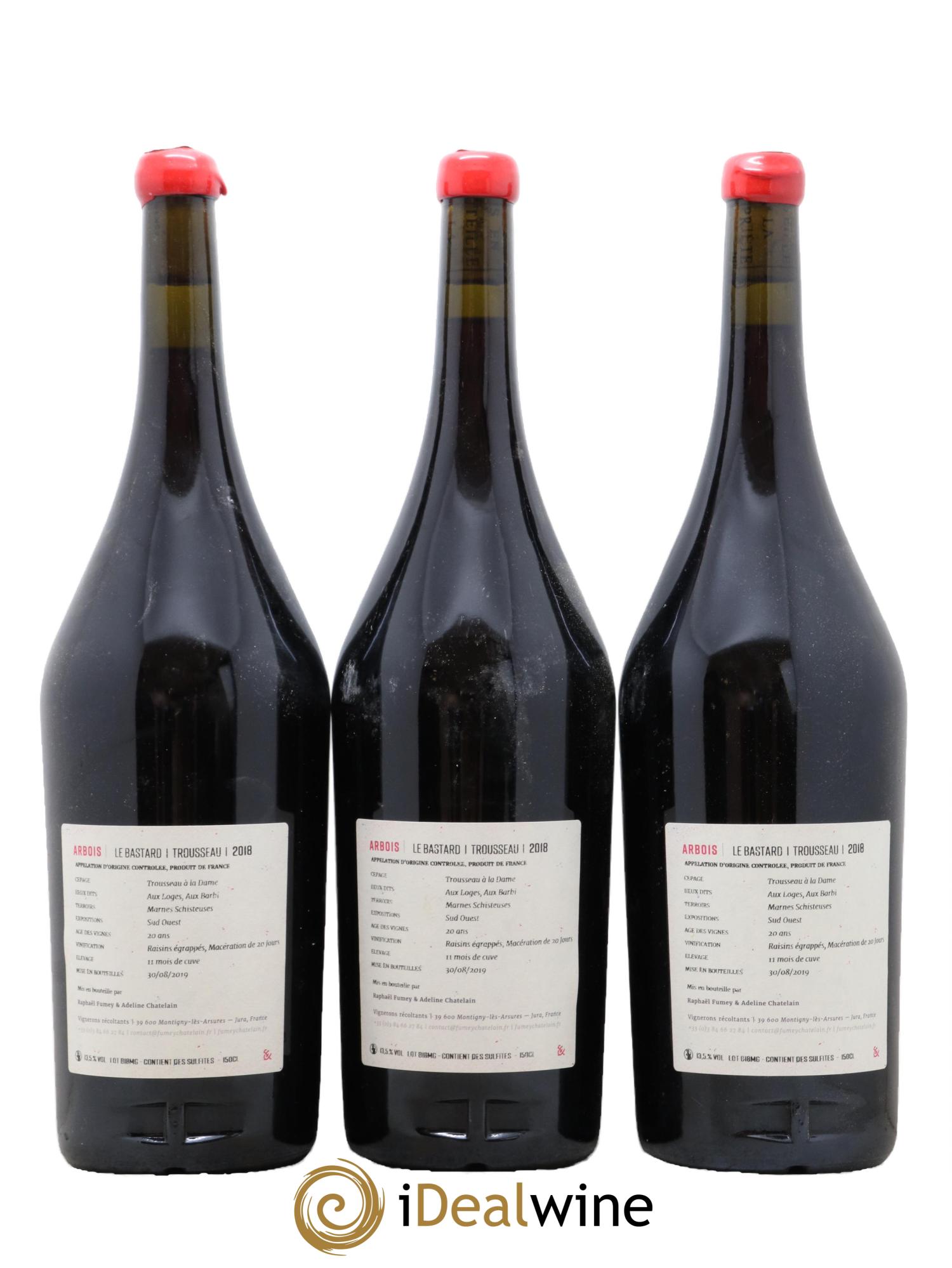 Arbois Trousseau Le Bastard Fumey-Chatelain 2018 - Lot de 3 magnums - 1