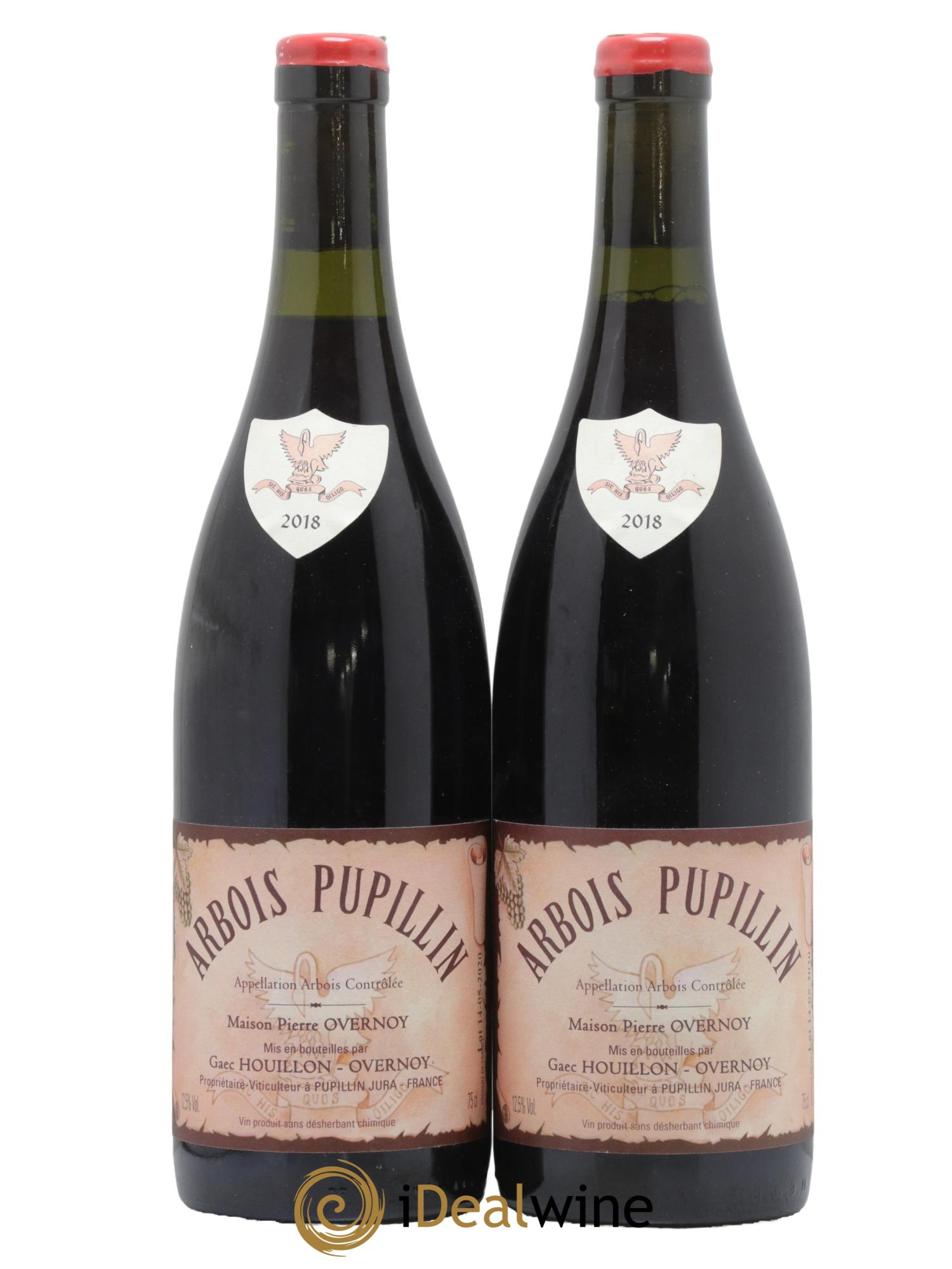 Arbois Pupillin Poulsard (cire rouge) Overnoy-Houillon (Domaine) 2018 - Lotto di 2 bottiglie - 0