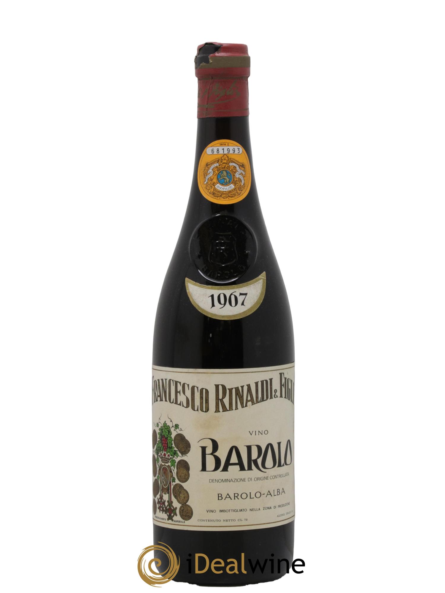 Barolo DOCG Francesco Rinaldi 1967 - Posten von 1 Flasche - 0