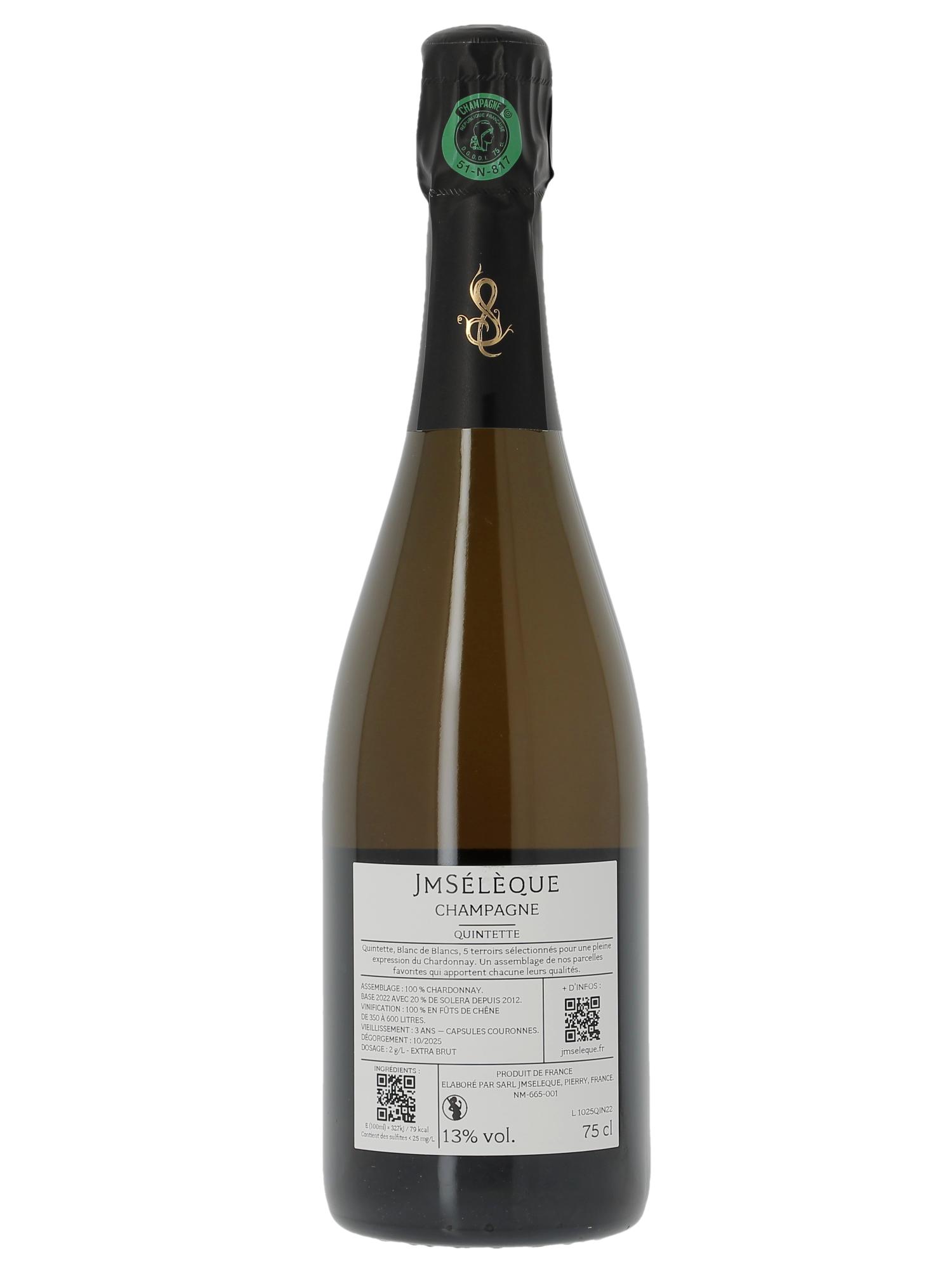 Extra-Brut Quintette Chardonnay - 5 Terroirs Jean-Marc Sélèque  - Posten von 1 Flasche - 1