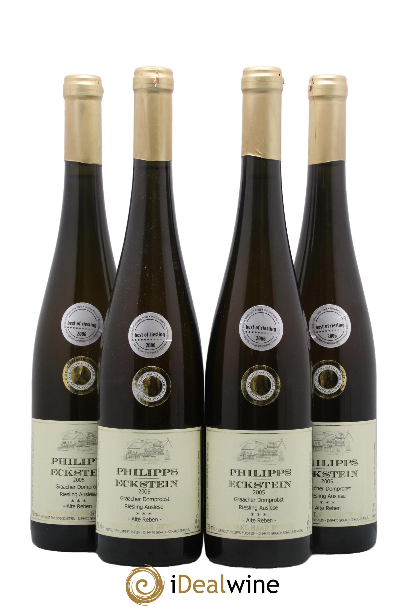 Allemagne Graacher Domprobst Auslese Alte Reben Philipps Eckstein 2005 - Lot de 4 bouteilles - 0