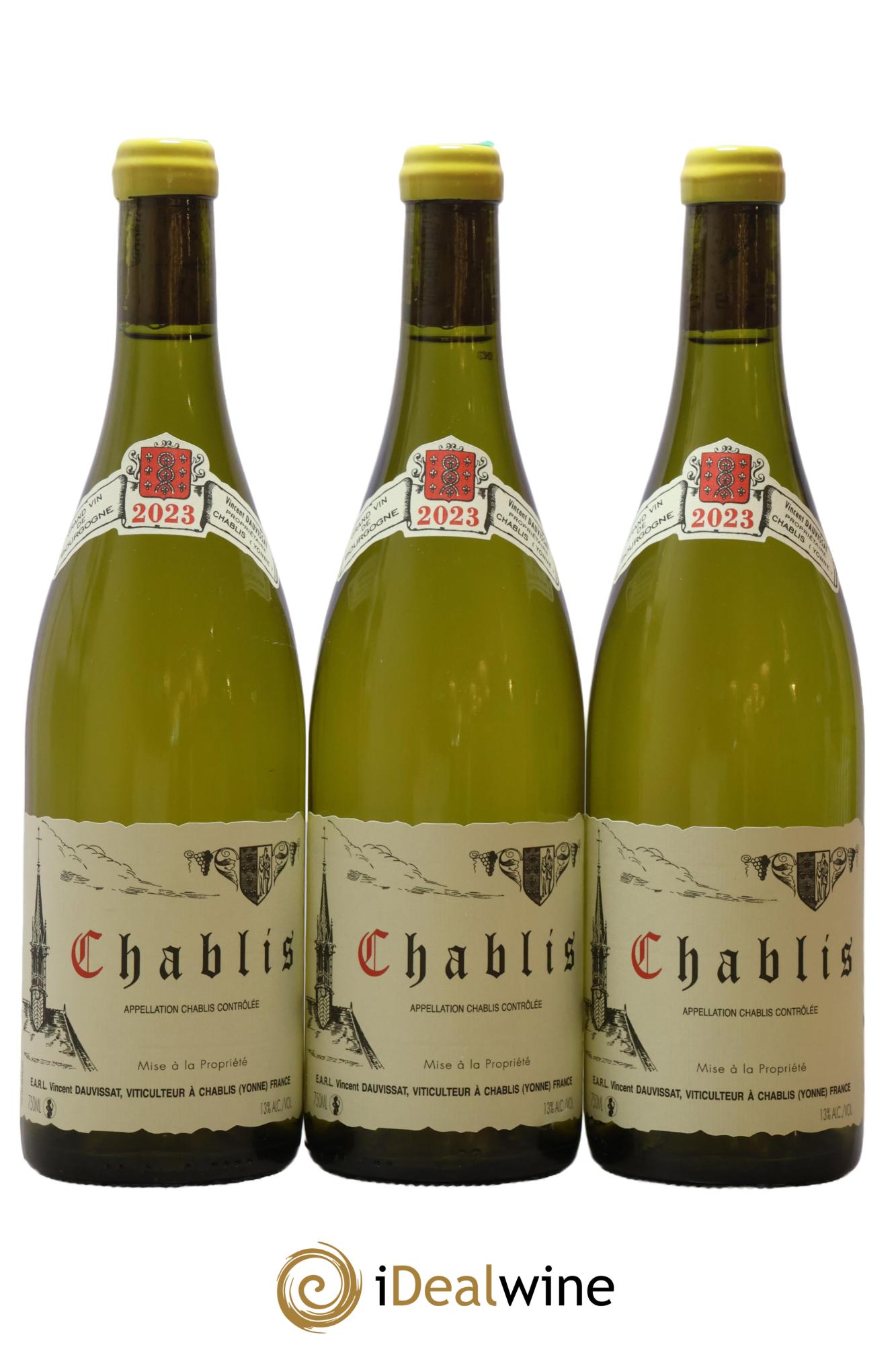 Chablis Vincent Dauvissat (Domaine) 2023 - Lot of 3 bottles - 0