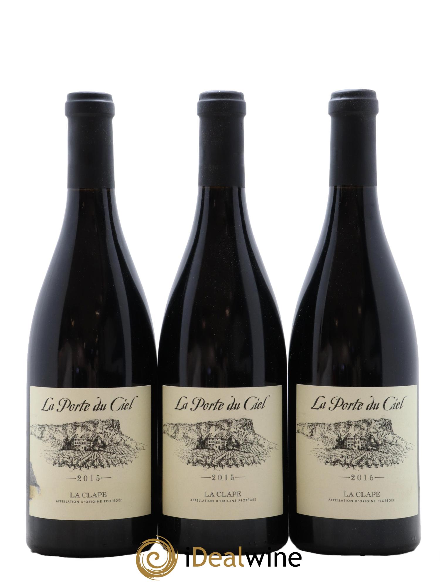 La Clape Château de La Négly La Porte du Ciel Jean Paux-Rosset 2015 - Lot de 3 bouteilles - 0