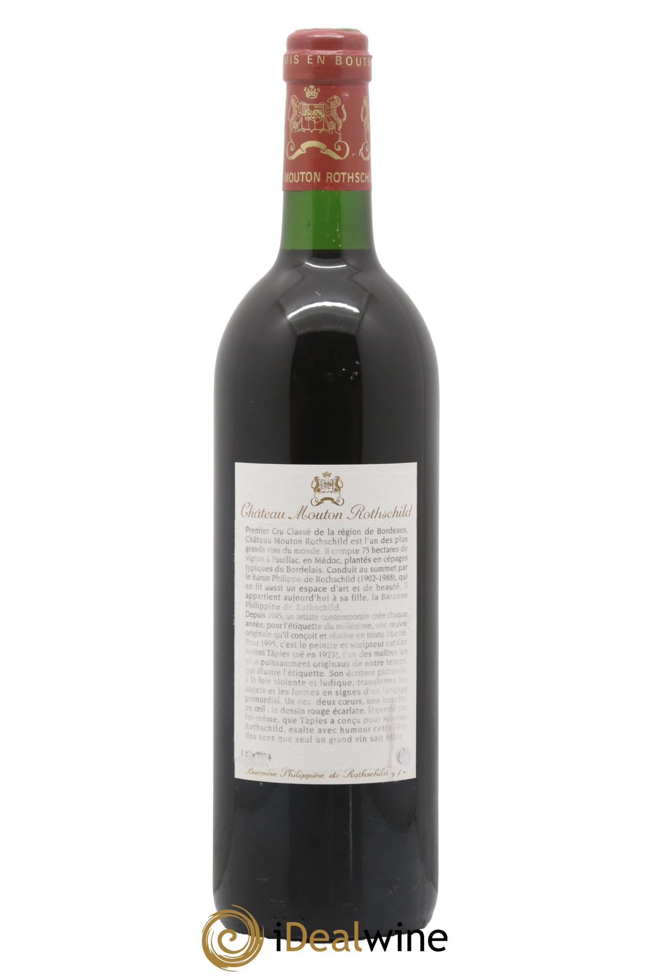 Château Mouton Rothschild 1er Grand Cru Classé 1995 - Posten von 1 Flasche - 1