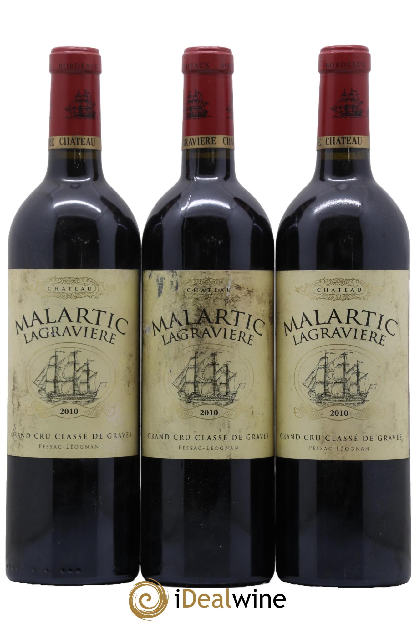 Château Malartic-Lagravière Cru Classé de Graves 2010 - Lot de 3 bouteilles - 0