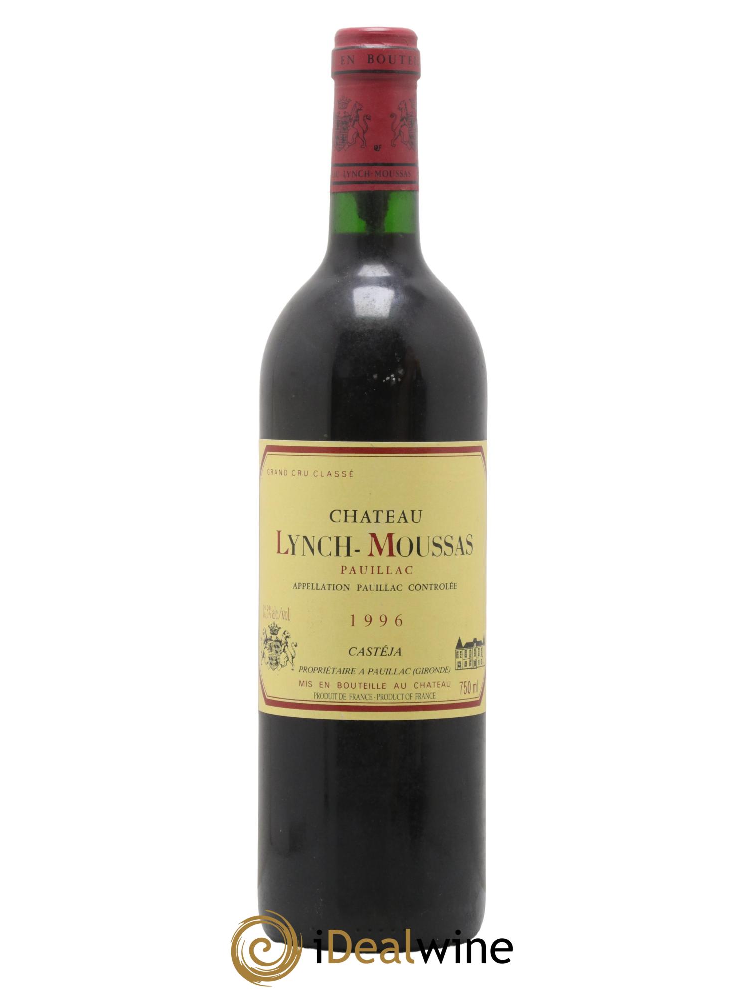 Château Lynch Moussas 5ème Grand Cru Classé 1996 - Lot de 1 bouteille - 0