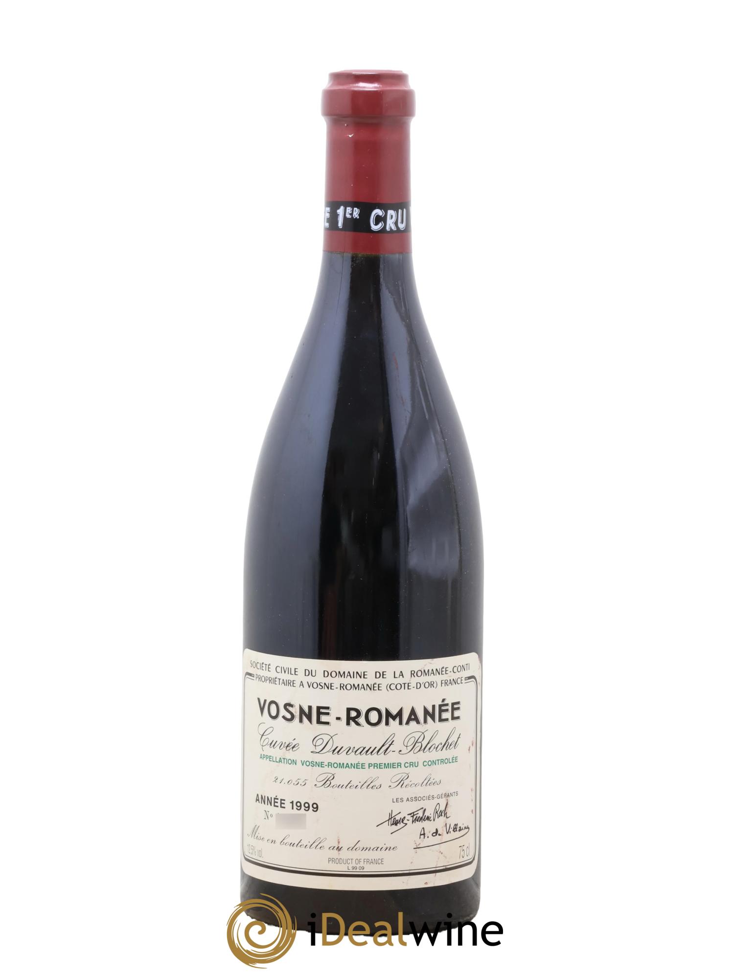 Vosne-Romanée 1er Cru Cuvée Duvault Blochet Domaine de la Romanée-Conti 1999 - Lotto di 1 bottiglia - 0